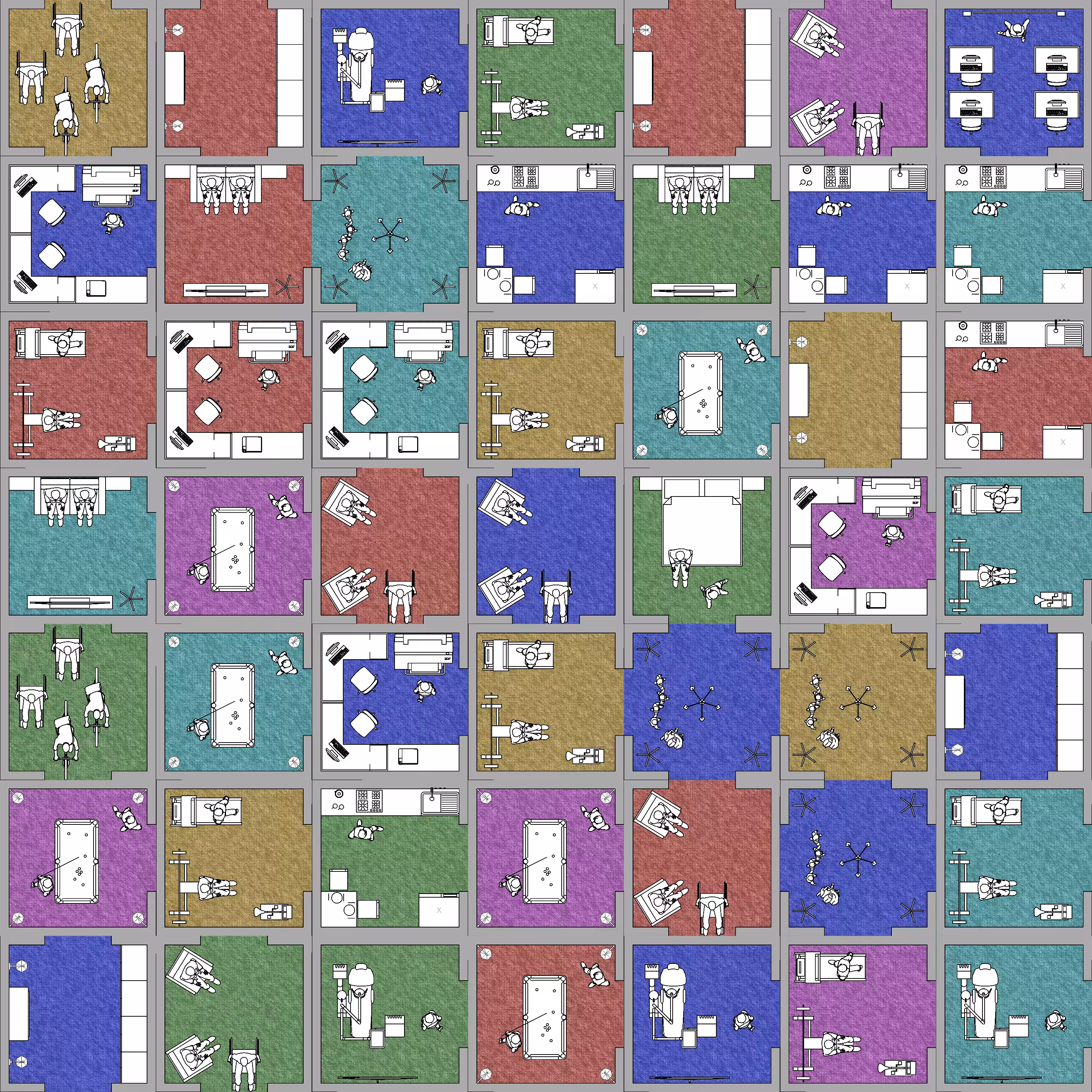 Harlequin block building #48
