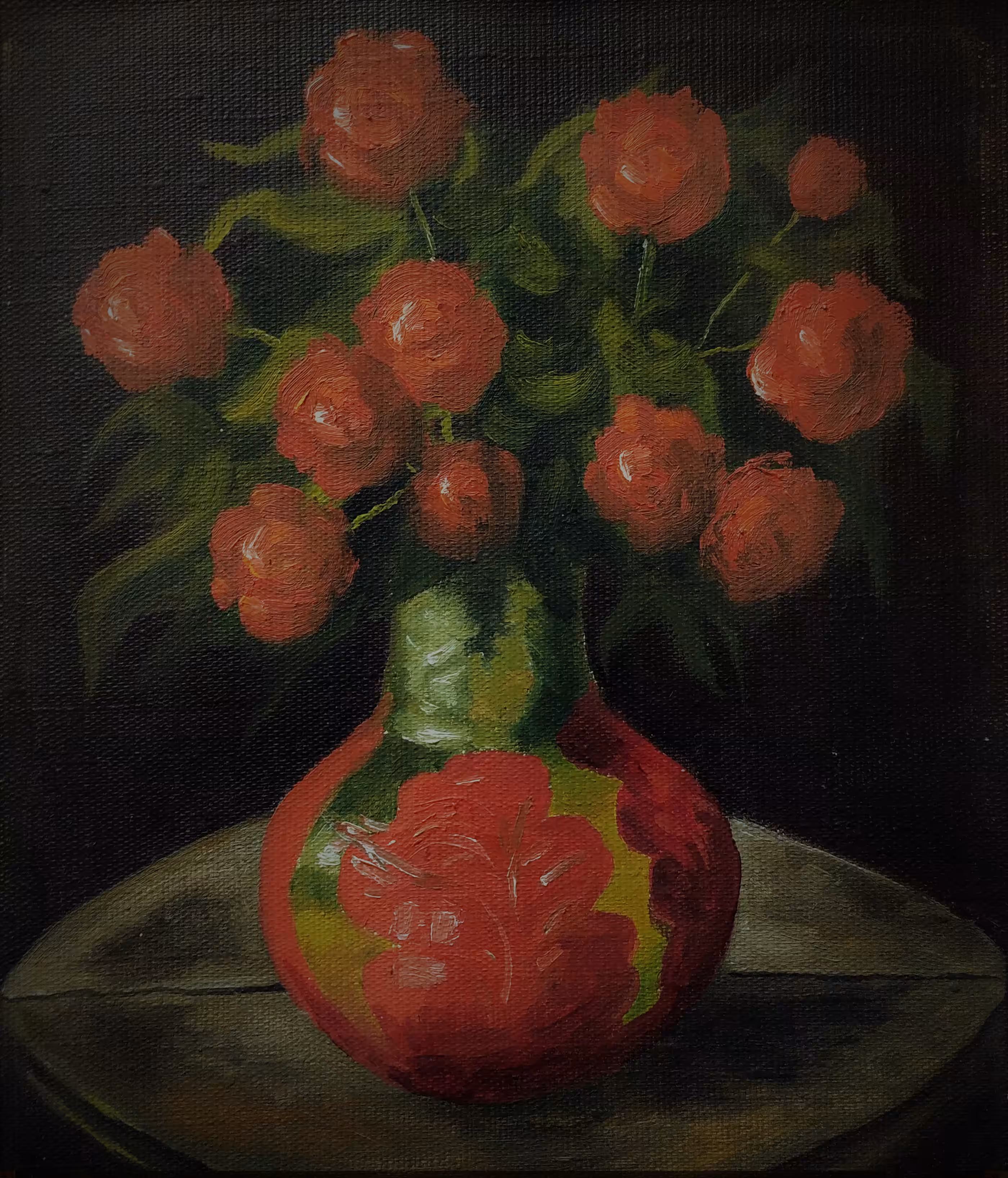 Roses & Vase Original