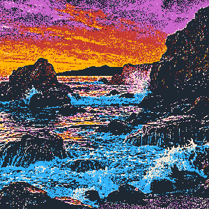 Waves Crashing Against Rocks