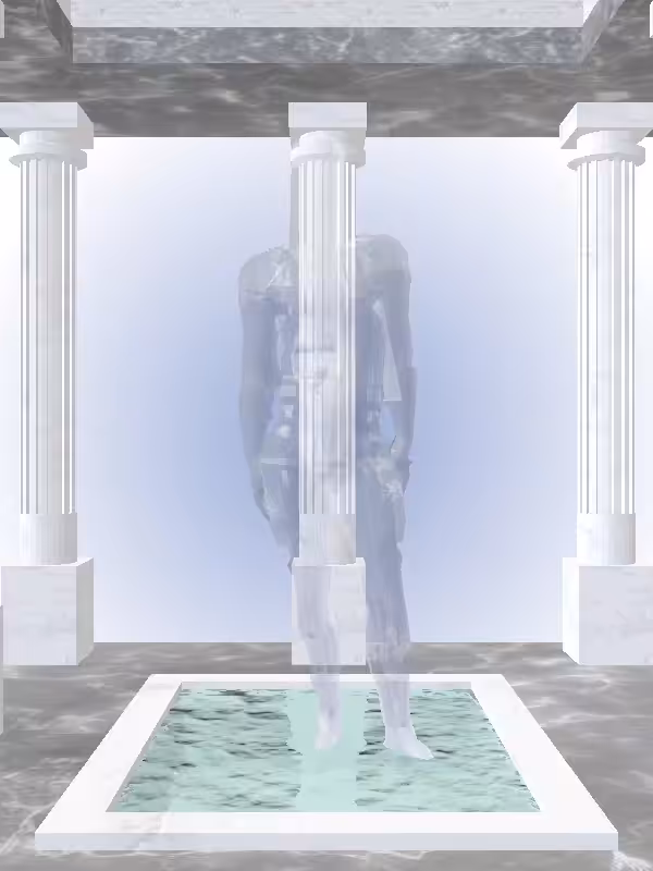 HeavenComputer: The Fading Plotting Melted Blue Man #4529