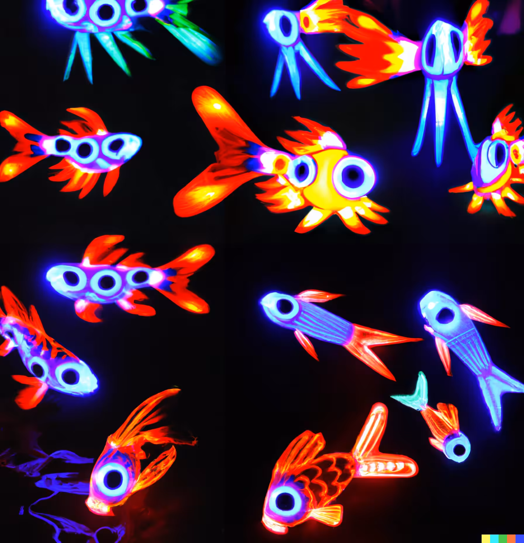 neon fishes