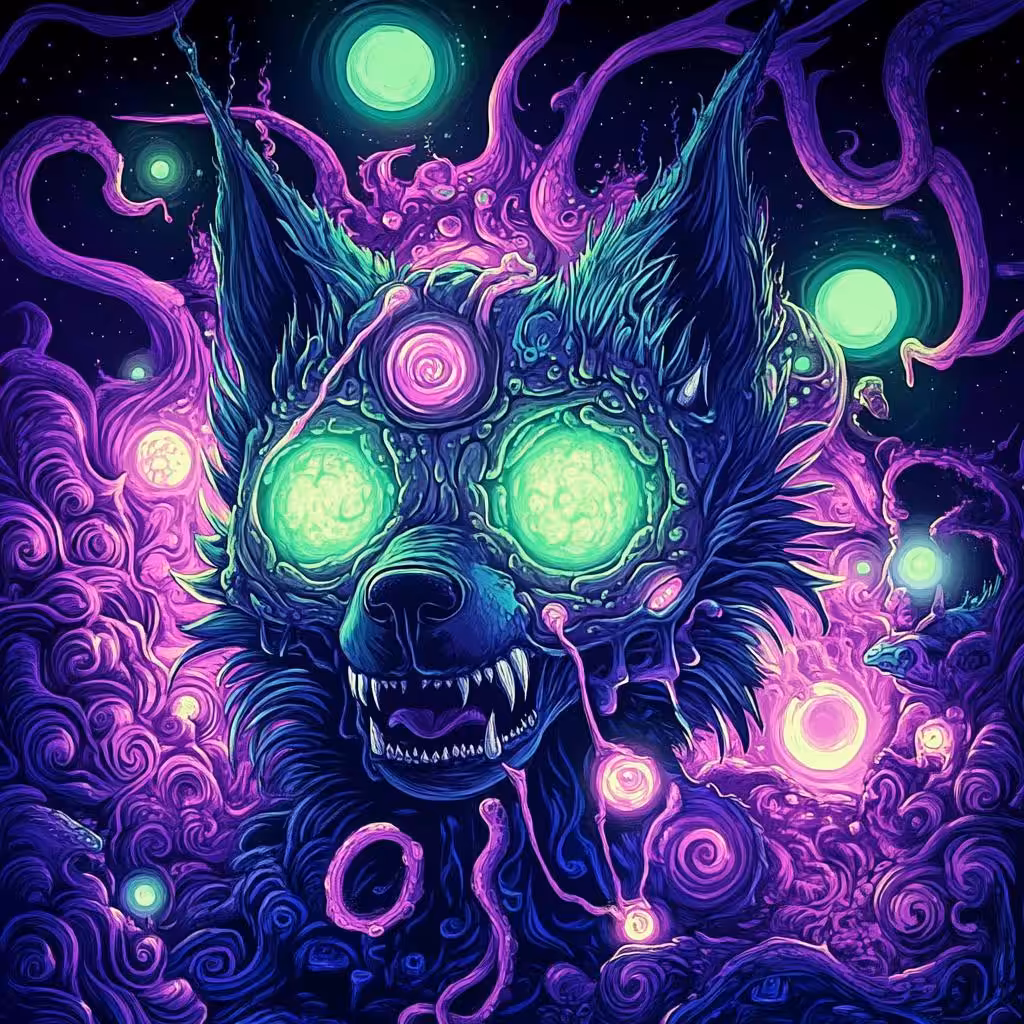 Neon Howl The Glowing Brain Pup