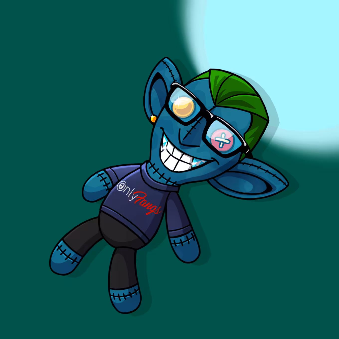 #2542 Sneaky Vampire Teddy