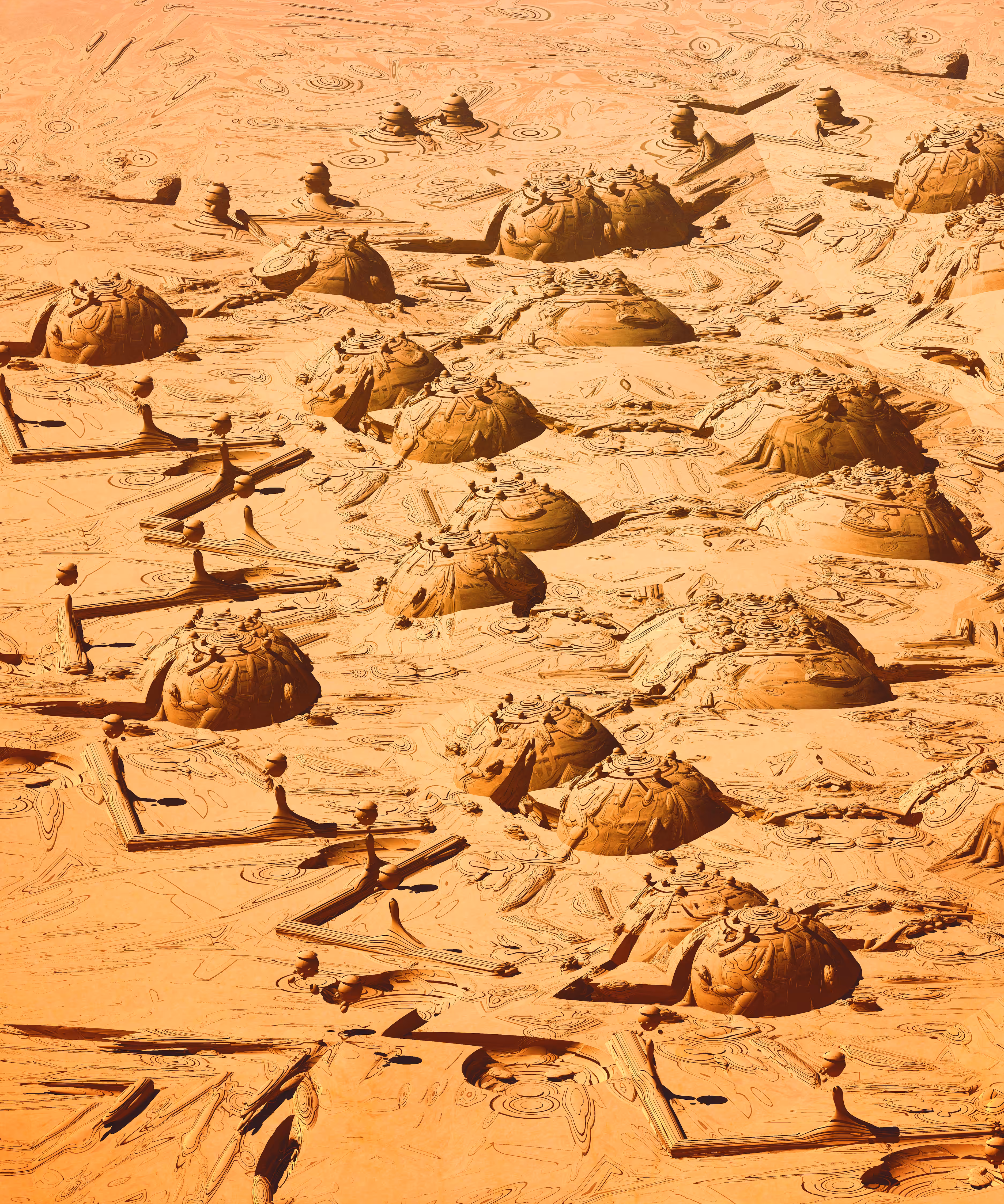 These geoglyphs are said to function as an orgone generator and are a shrine to one of Mort Espiral's transformations.