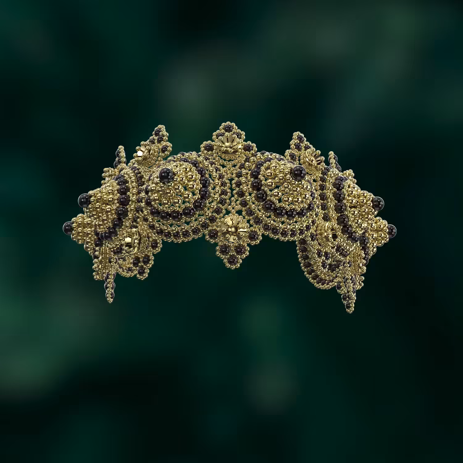 Onyx Eingana Crown in Gold by Object & Dawn