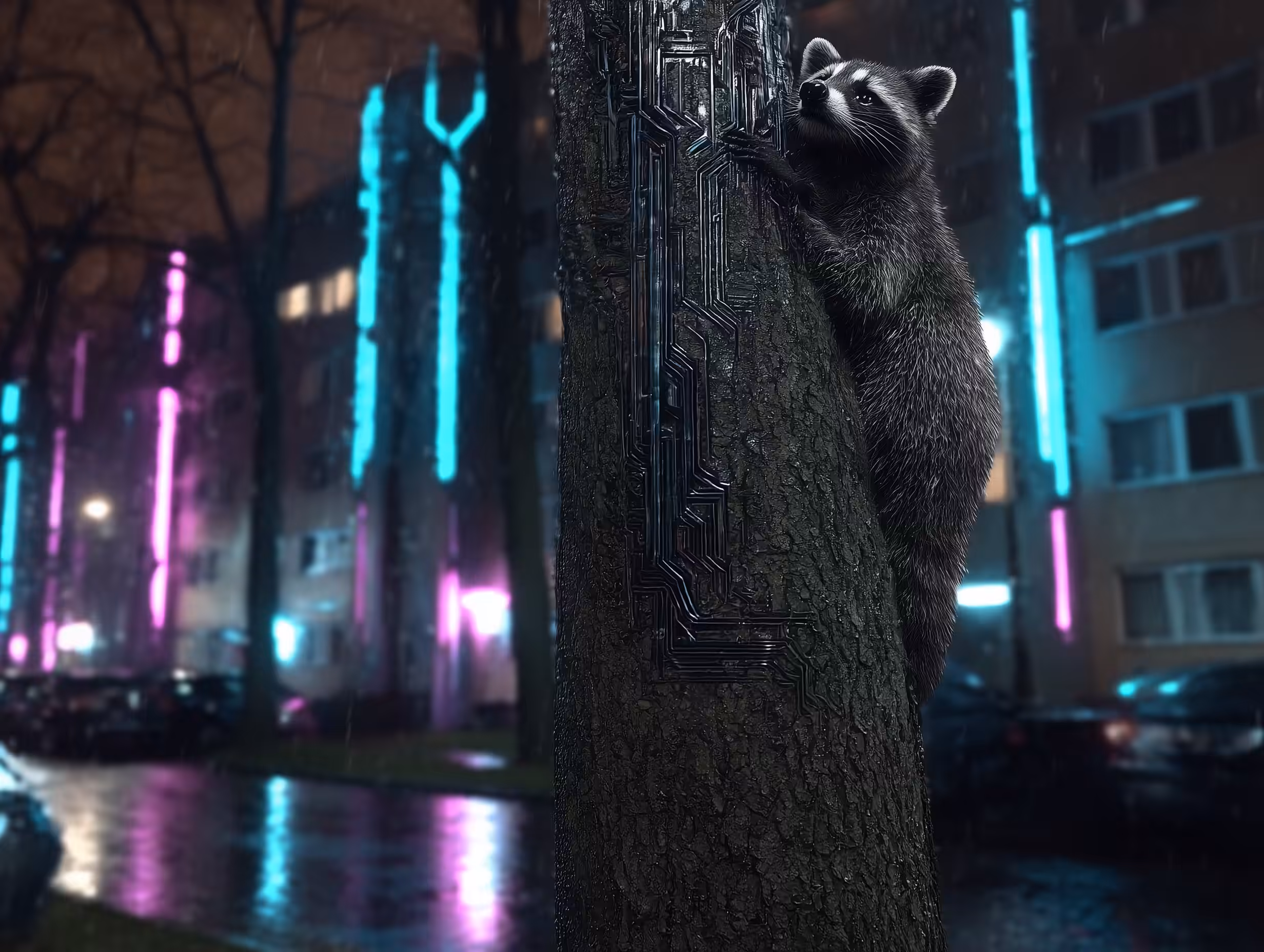 Raccoon in Berlin. 