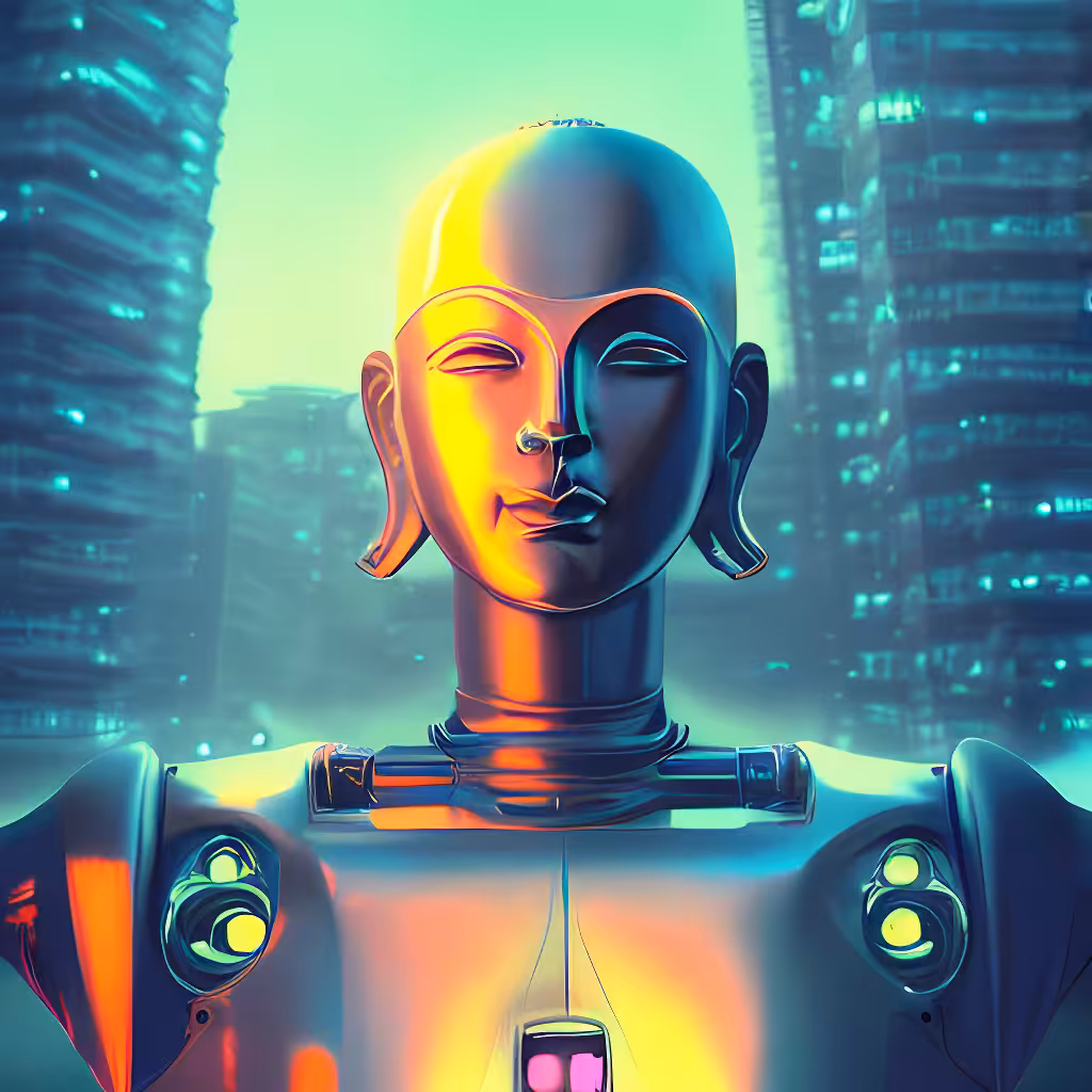 Buddha Futuristic: The android monk