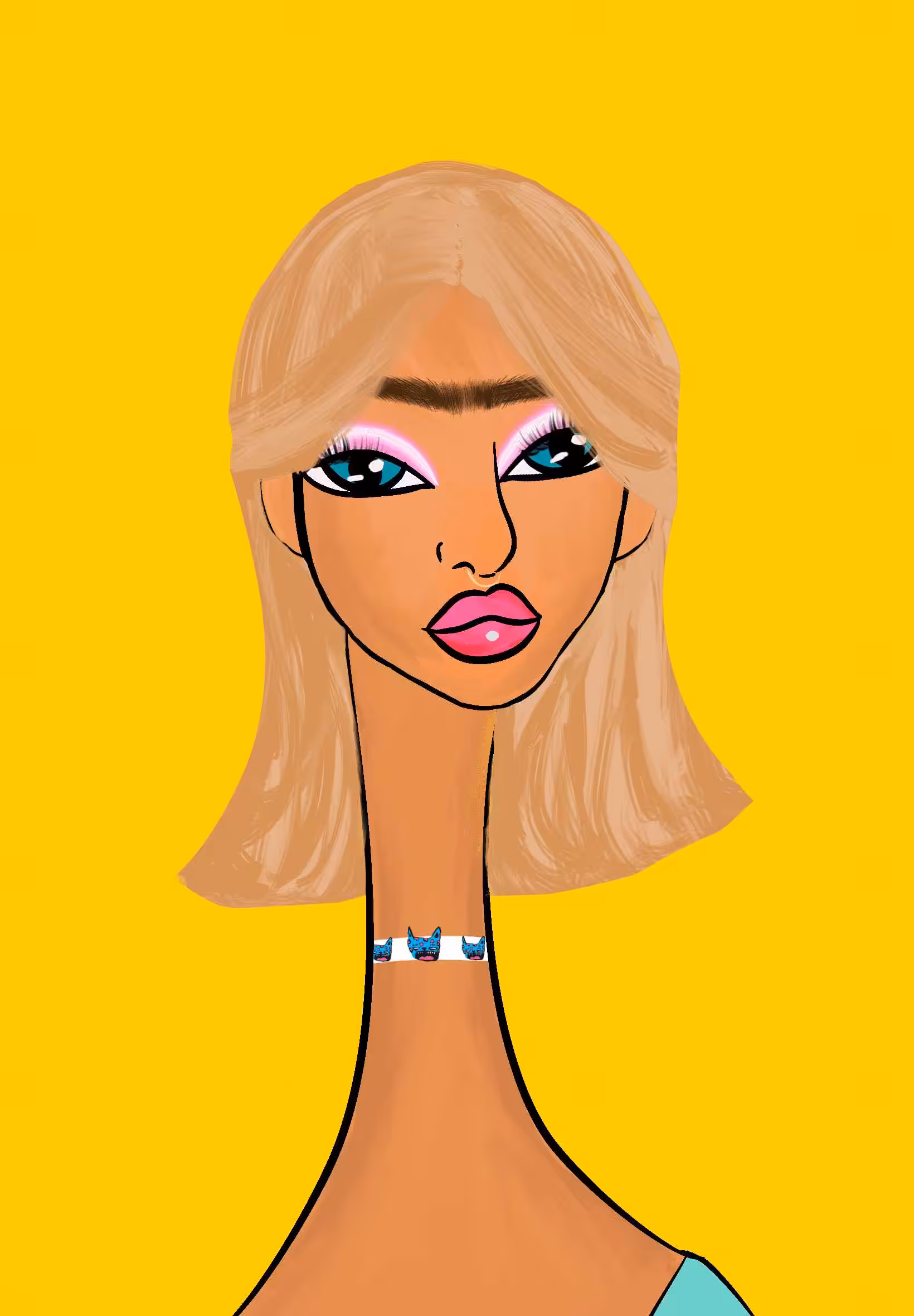 Long Neckie Lady #2443
