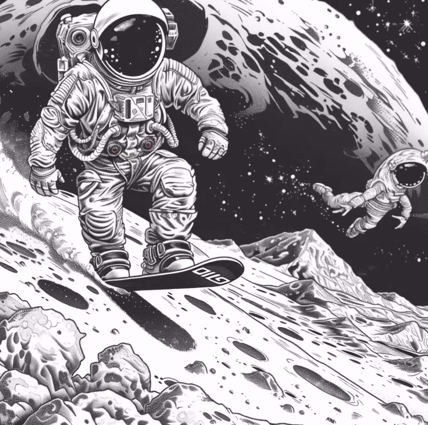 Snowboarding Astronaut