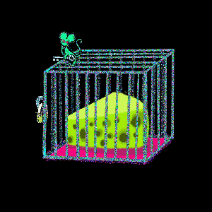 The cheese locked in the cage
