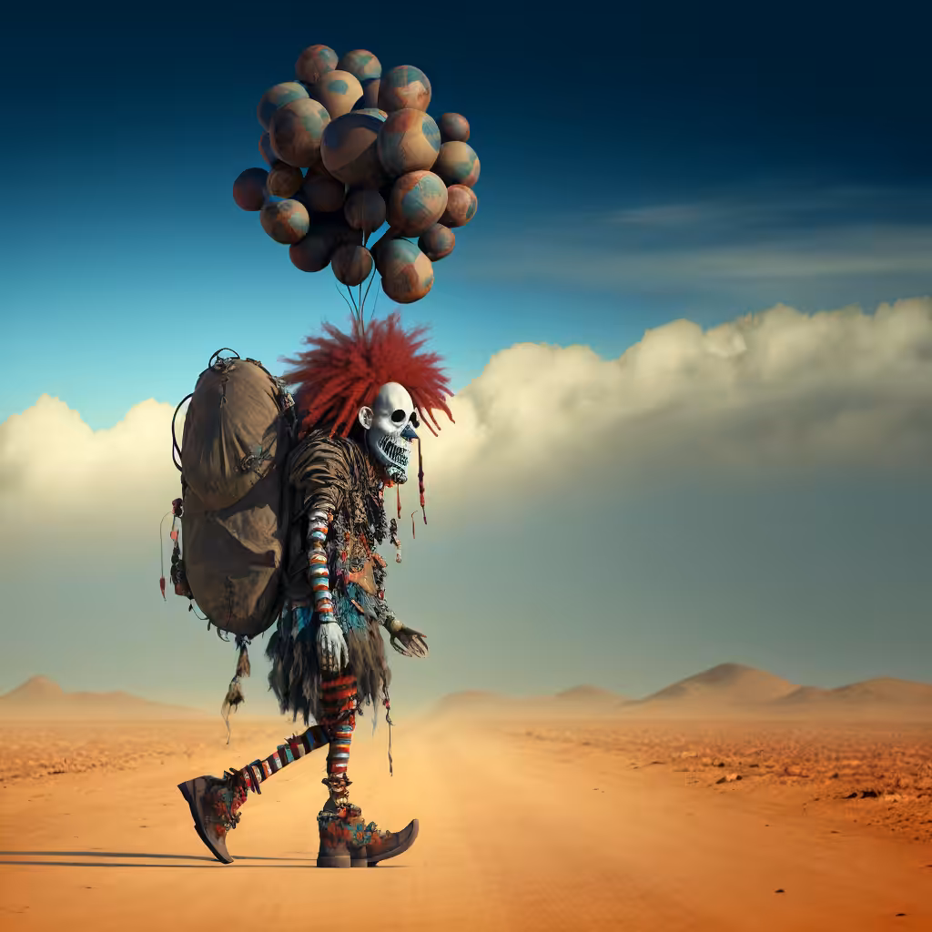 Gothic Clown Backpacker