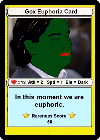 Gox Euphoria Card - wRAREPEPE OG NFT