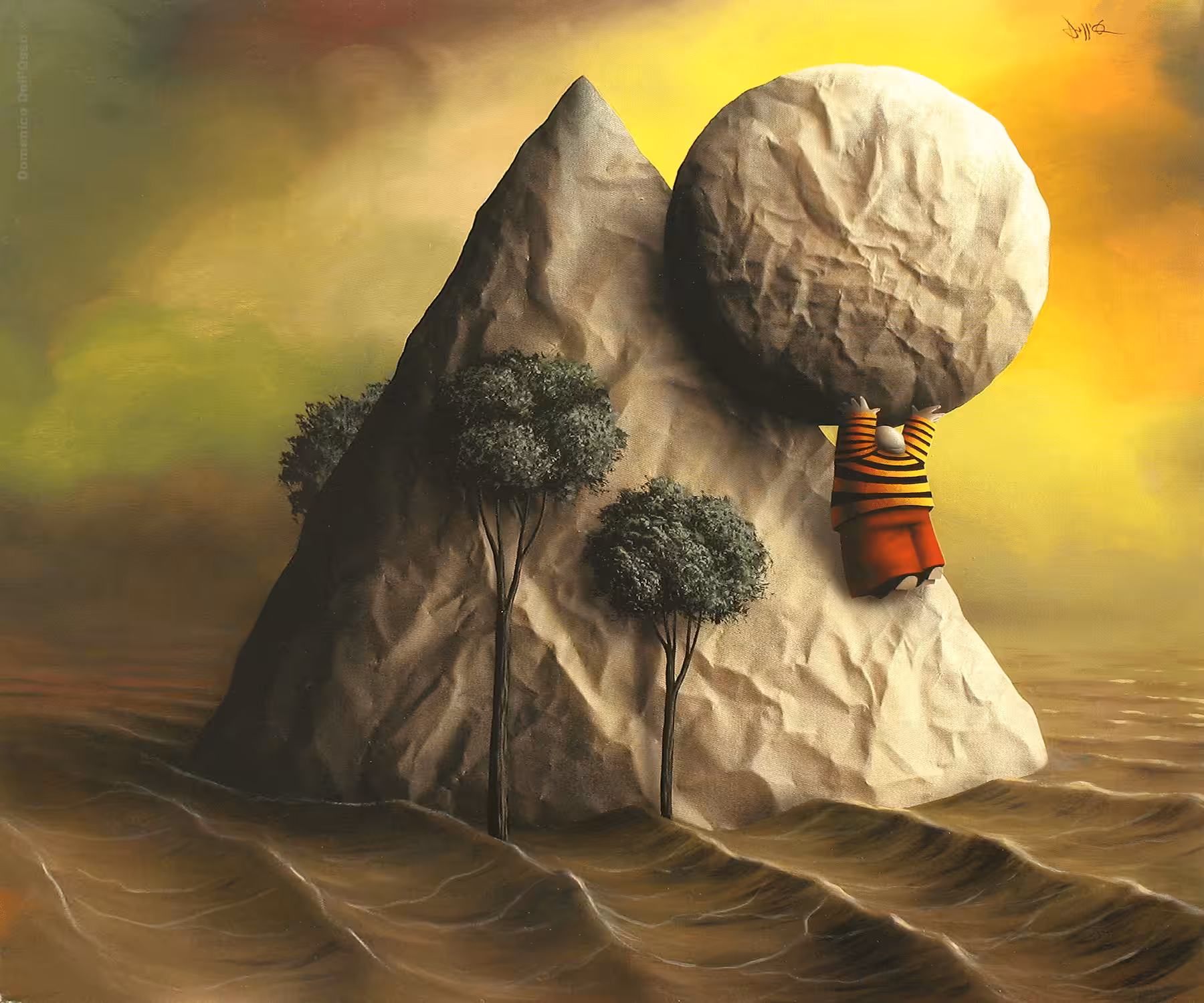 DellOsso Paintings and Digital Painting: "It would be enough just to just live to live better - Sisyphus"