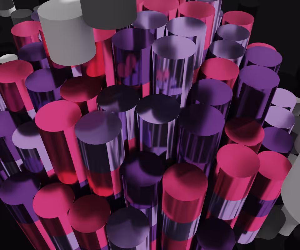 3D generative colorful pixel blocks 016