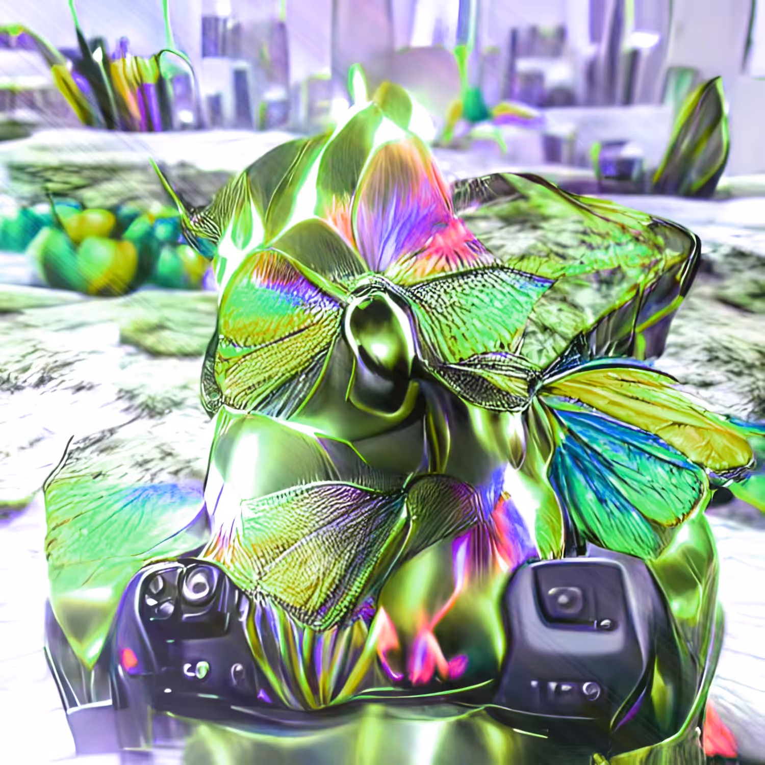 Metallic Rainbow Butterfly
