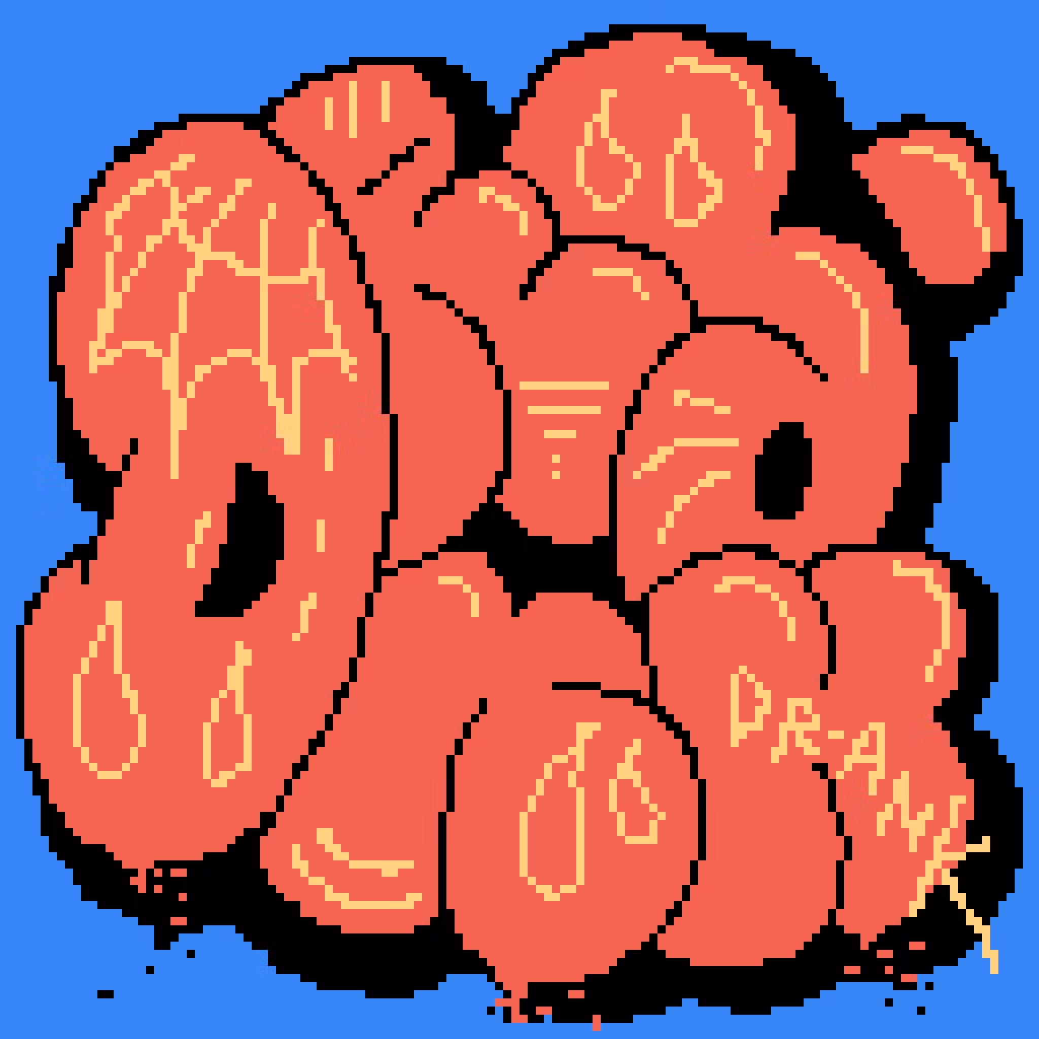 Pixel Graffiti #02 // Throw Up Orange