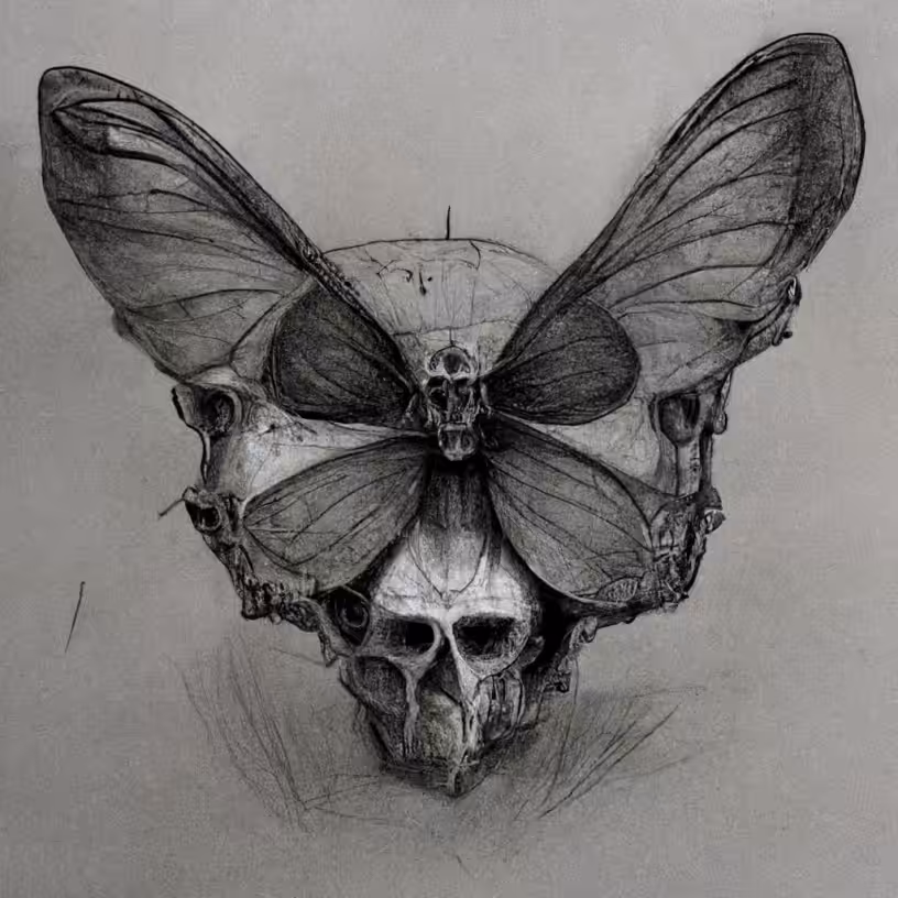 O.G. SPIRATOM - Butterfly Skullz 💀🦋 AI Concept Sketch for Zaaa Bey