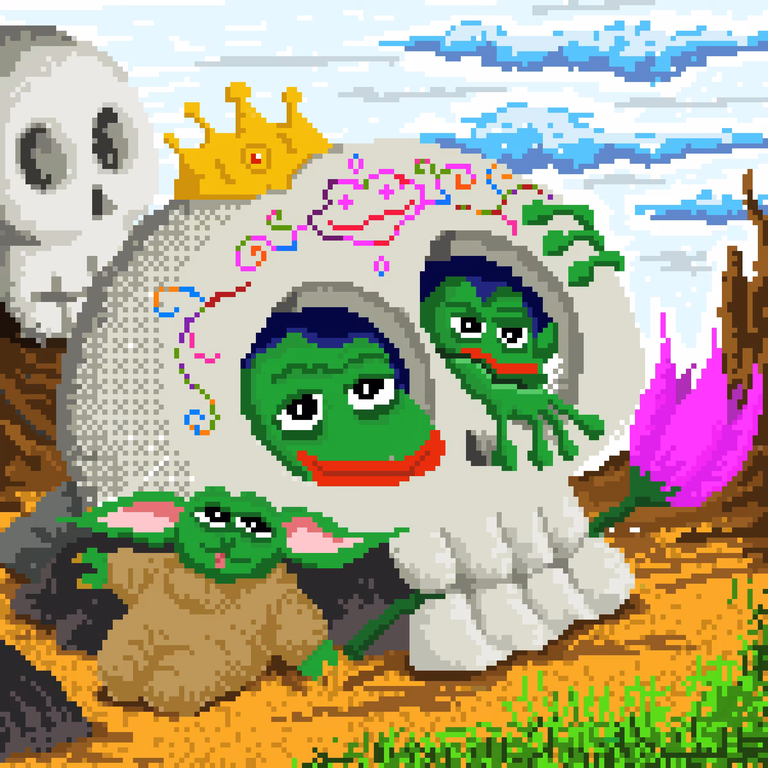 Pepe Fam in Skull Island