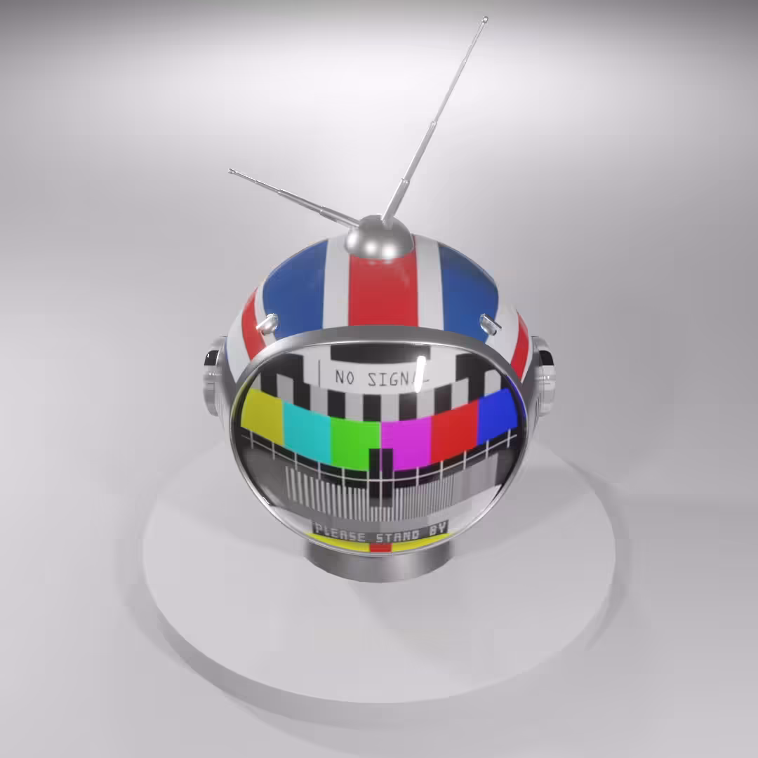 Astro Helmet 3D Animation TV