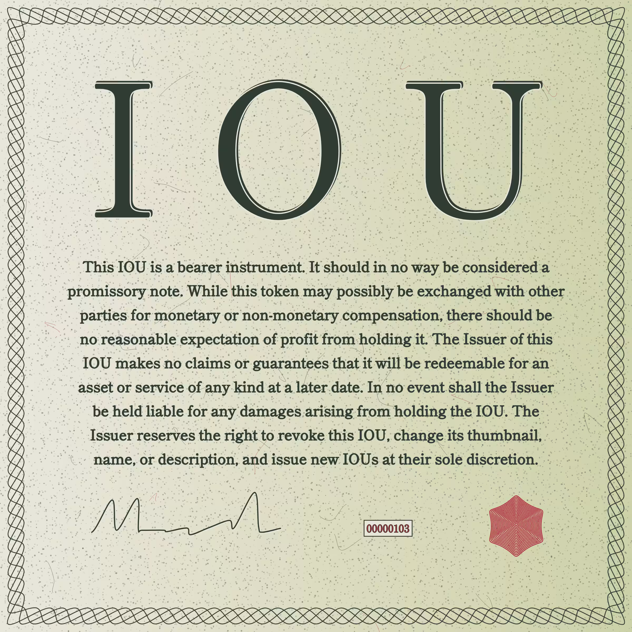 IOU #103