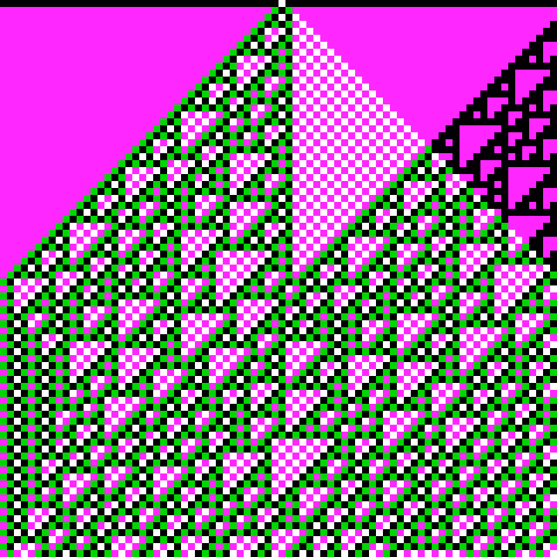 RGB Elementary Cellular Automaton #961