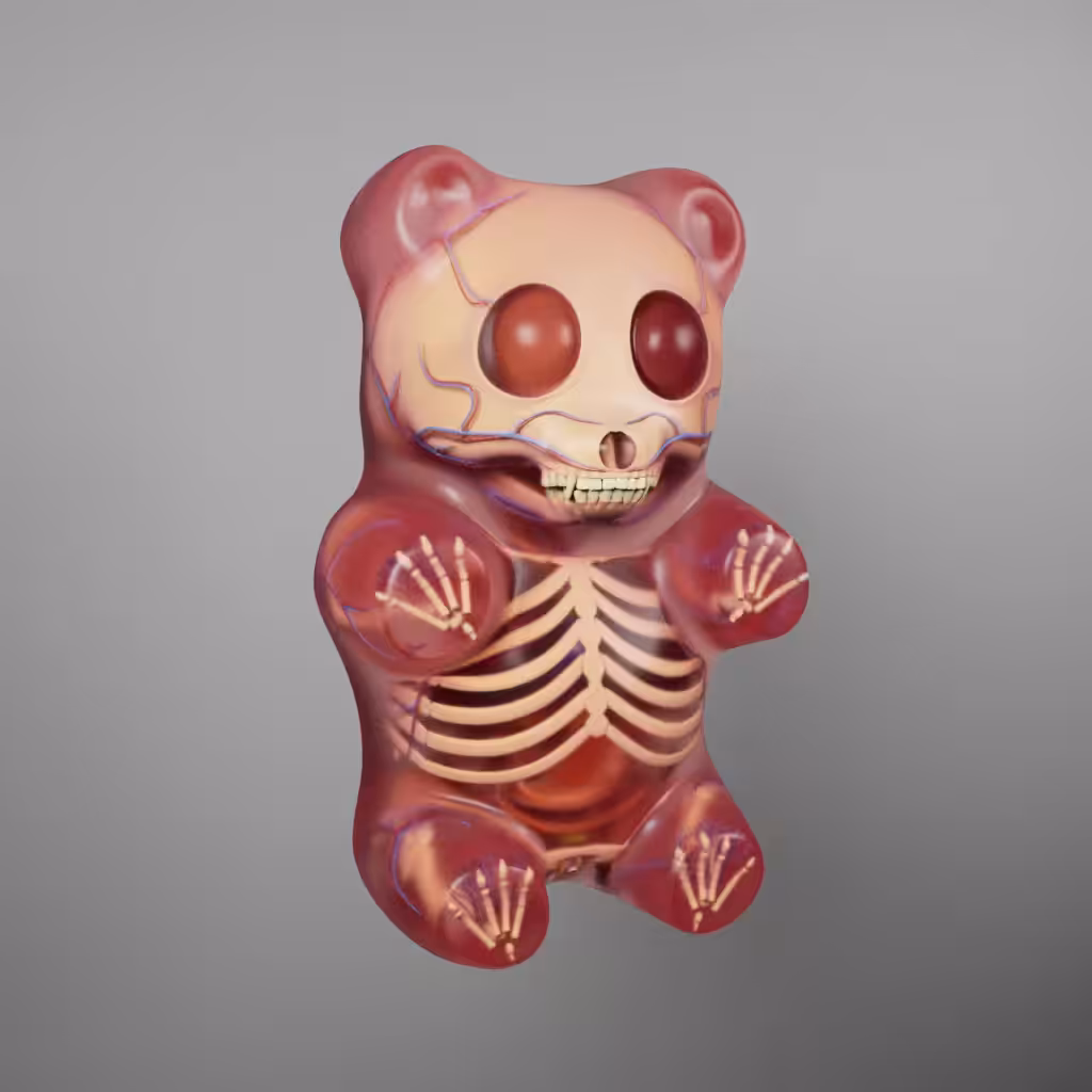 Gummi Bear Anatomy (Pink Grapefruit)