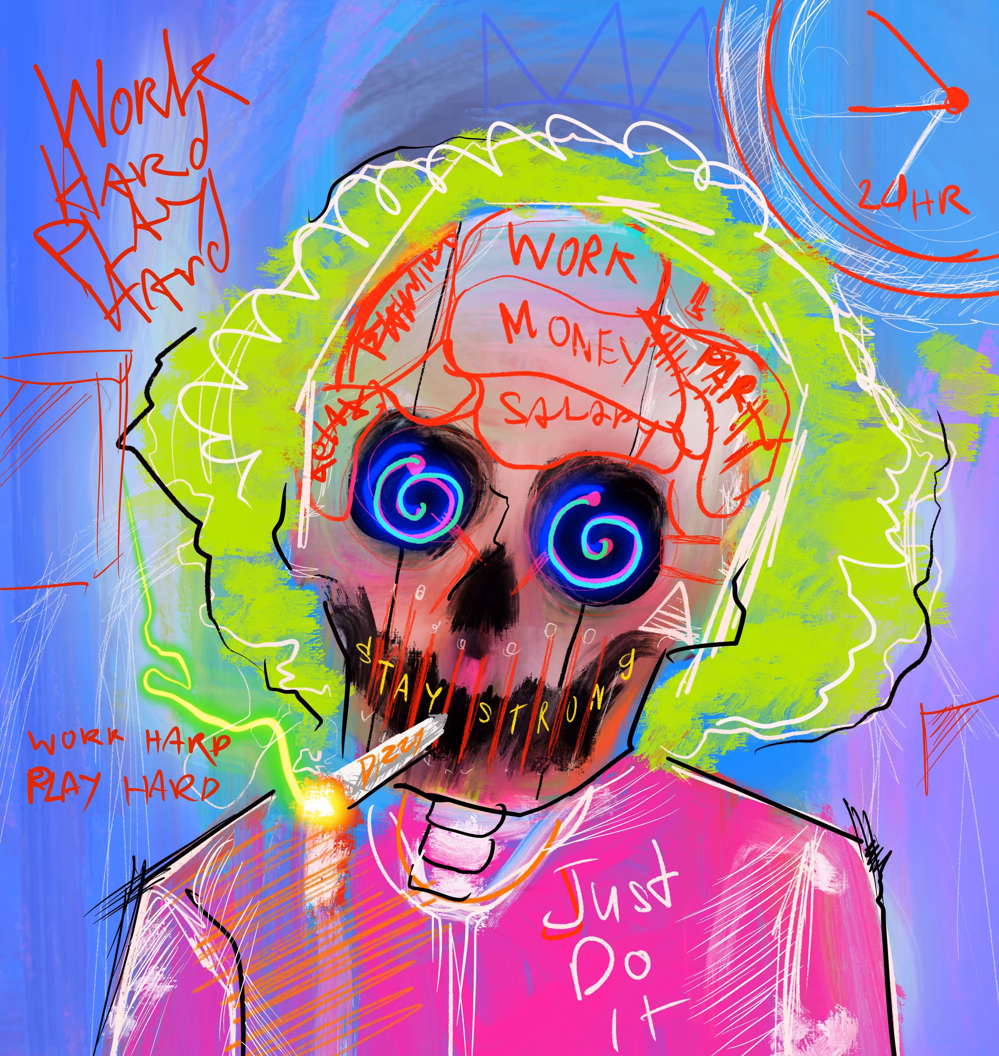 crazyskull#23 WORK HARD PLAY HARD