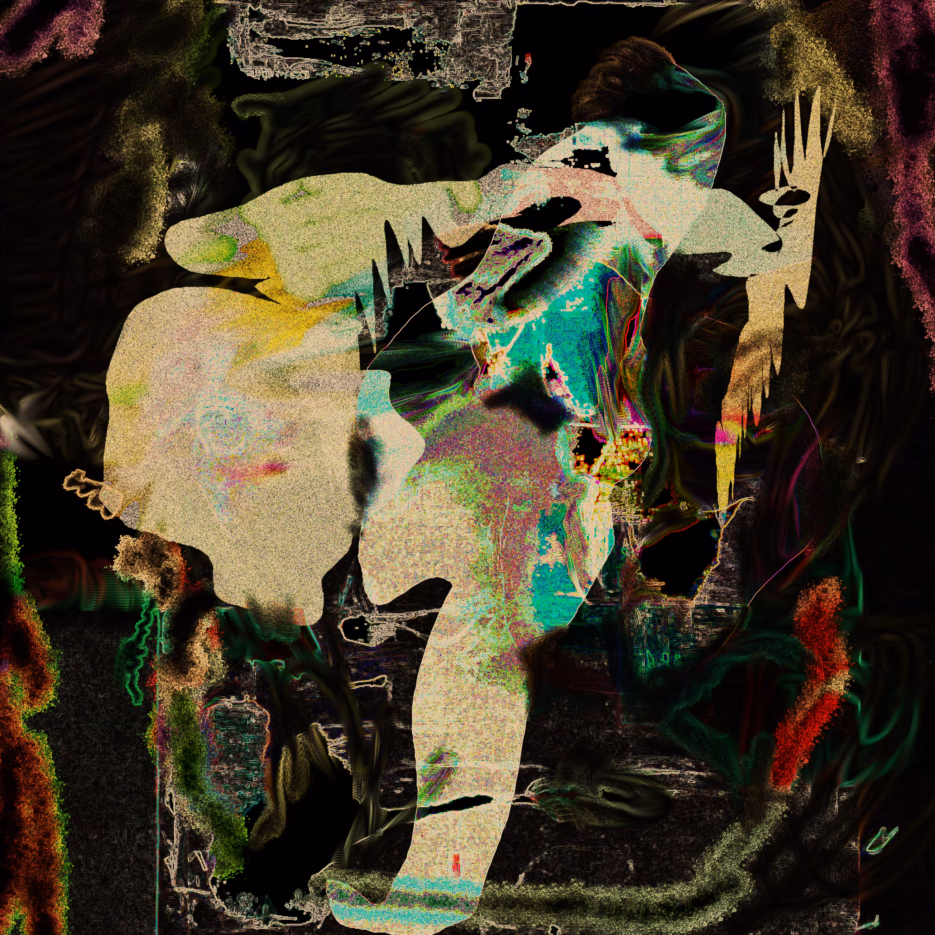 secret dancer finding in the corner of the eye of the day a reason to stay calm while the blade of the final hour of this world or their lives makes a sound like the fall of a concrete cube in the woods #6/100