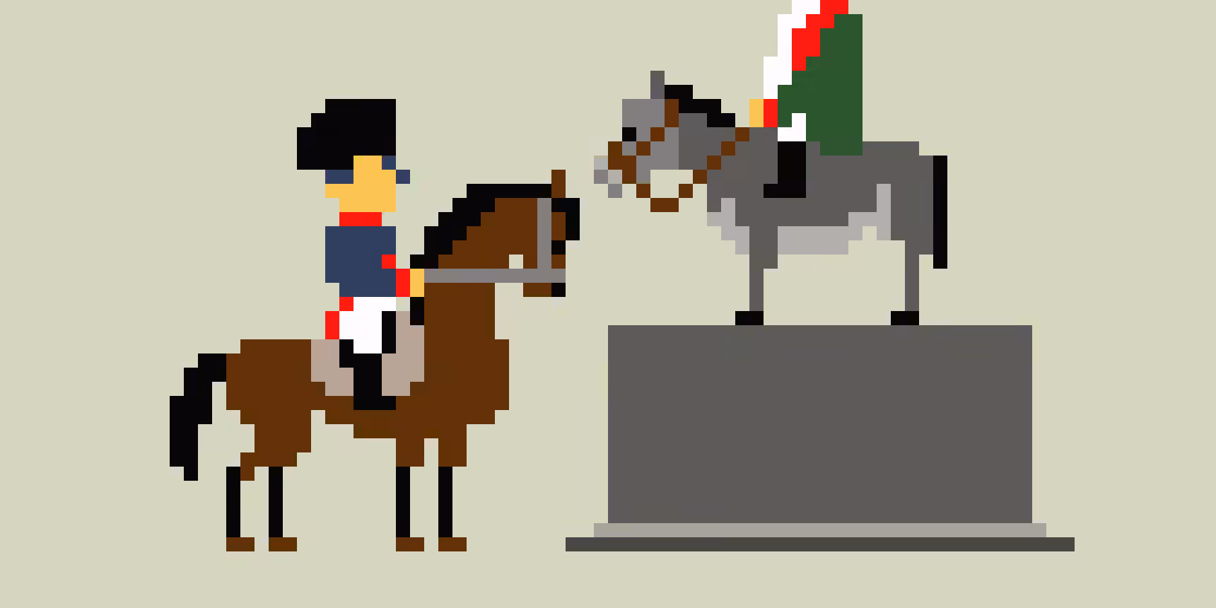 on the horse