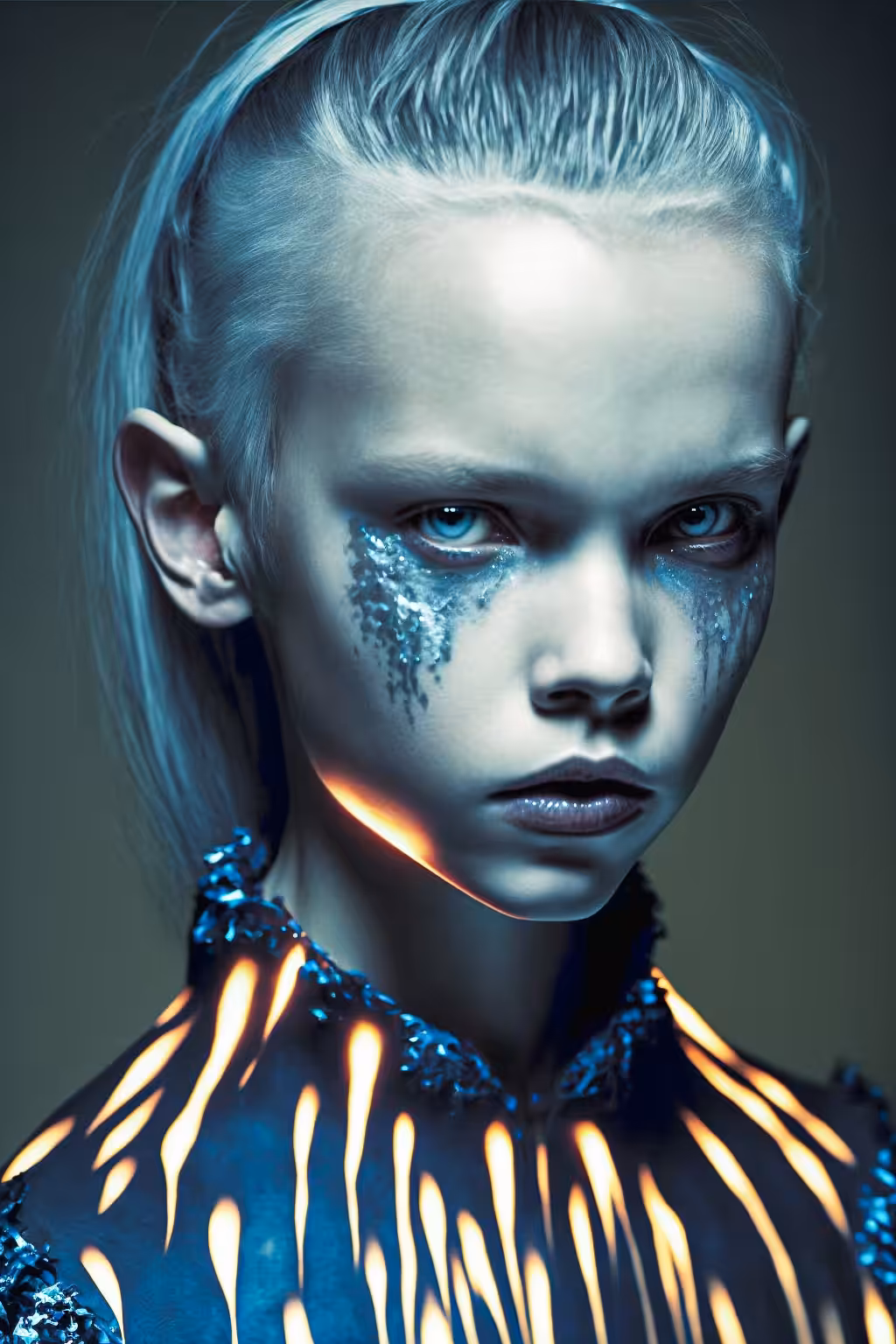 Bioluminescent cyberpunk fashion