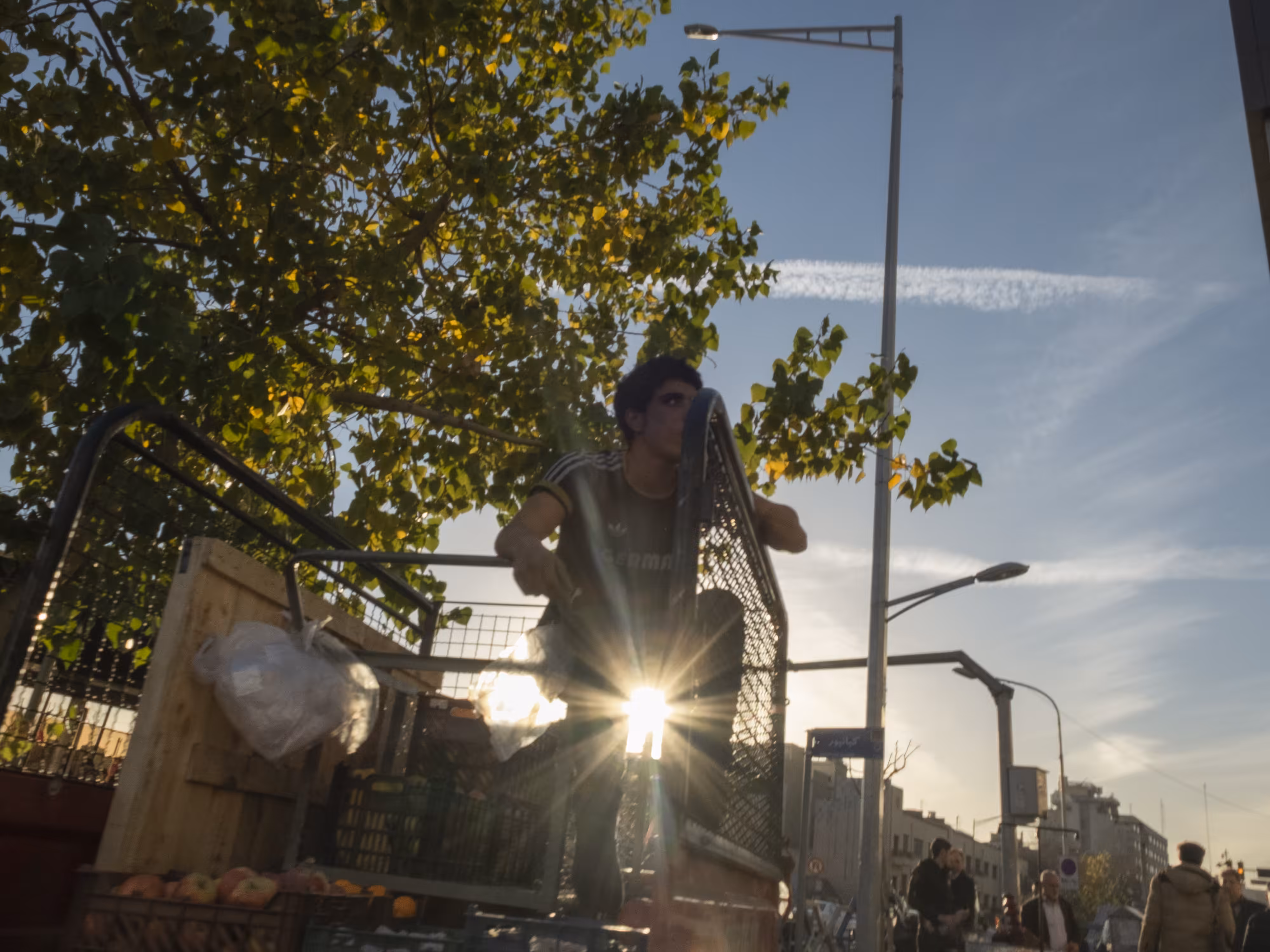 Street therapy: Under bright light
