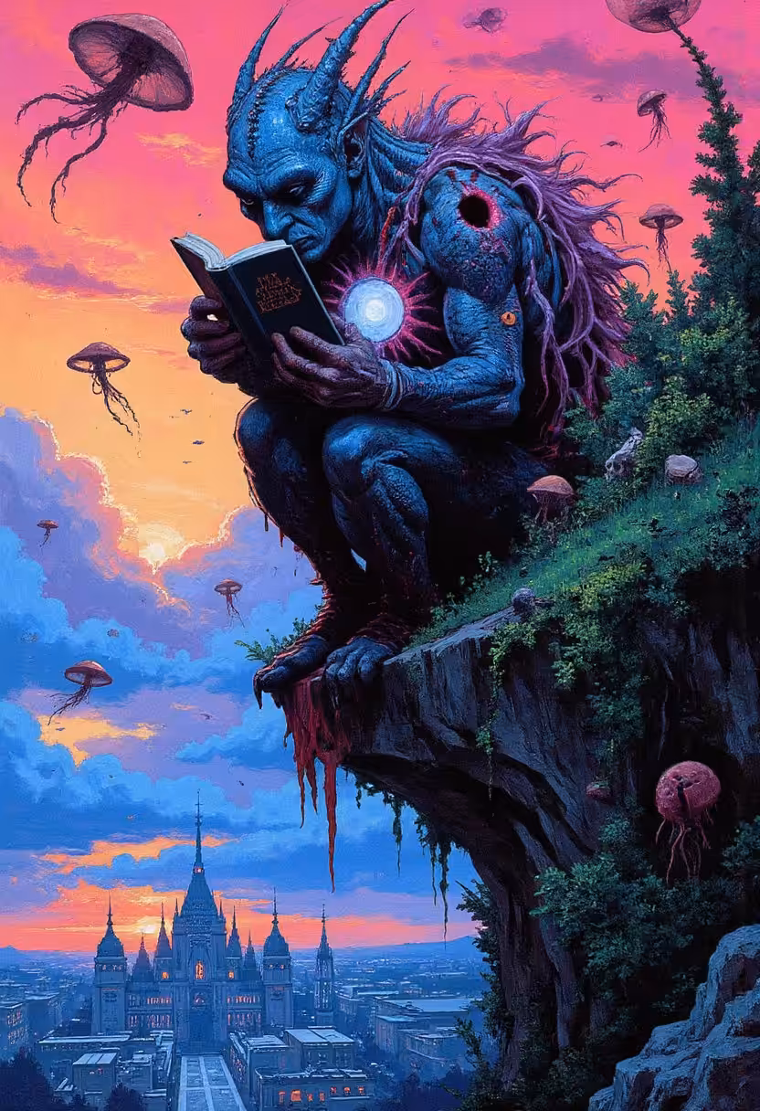 Art in the Age of AI: Psychedelic Skies & The Chameleon’s Tome