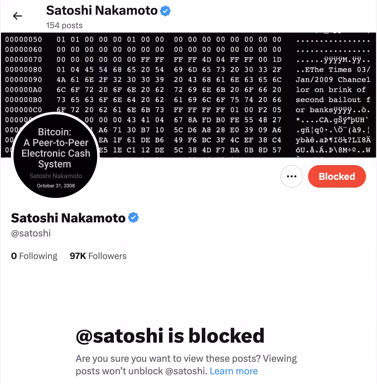Blocked Satoshi