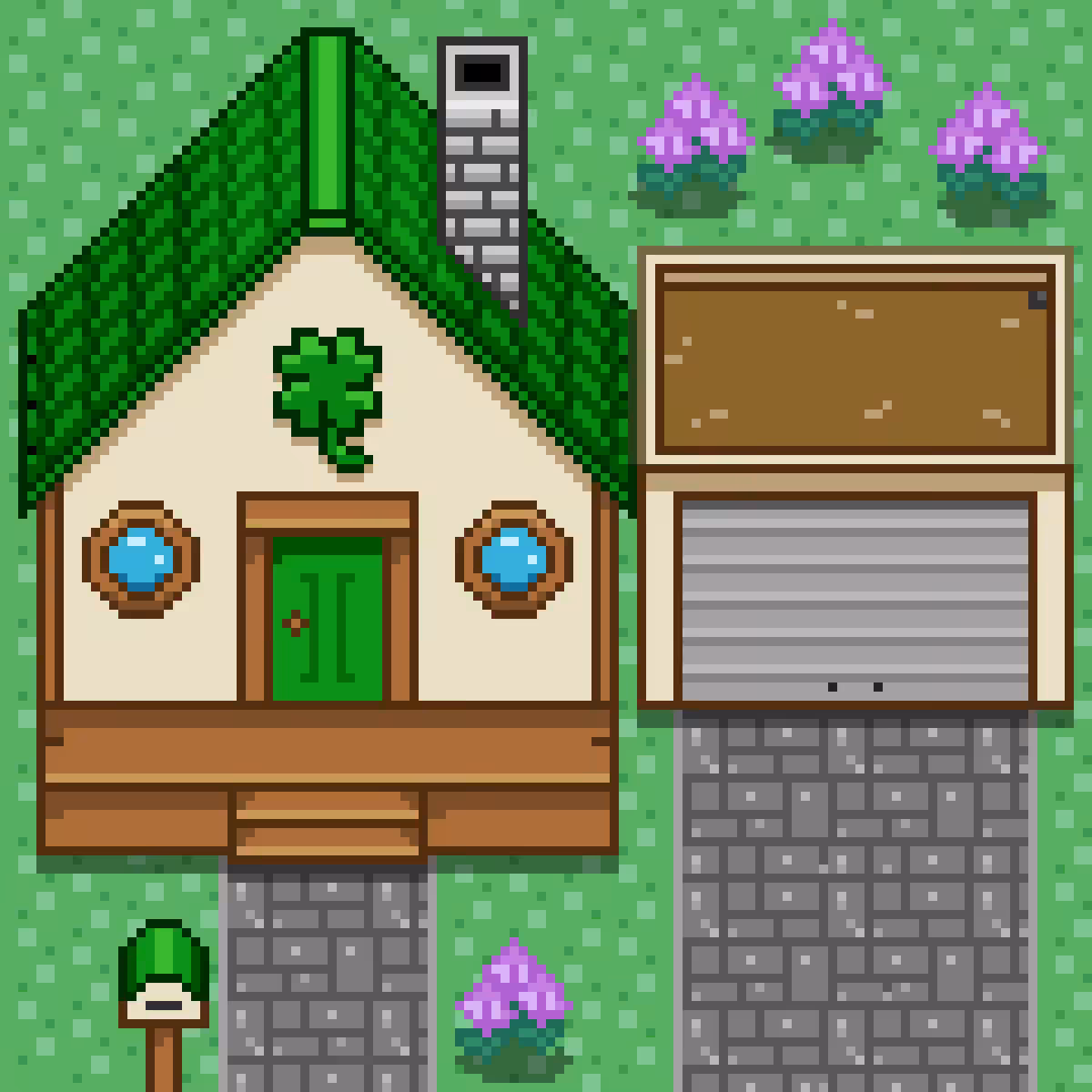 Growing House #2 - Four-leaf Clovers House with Garage