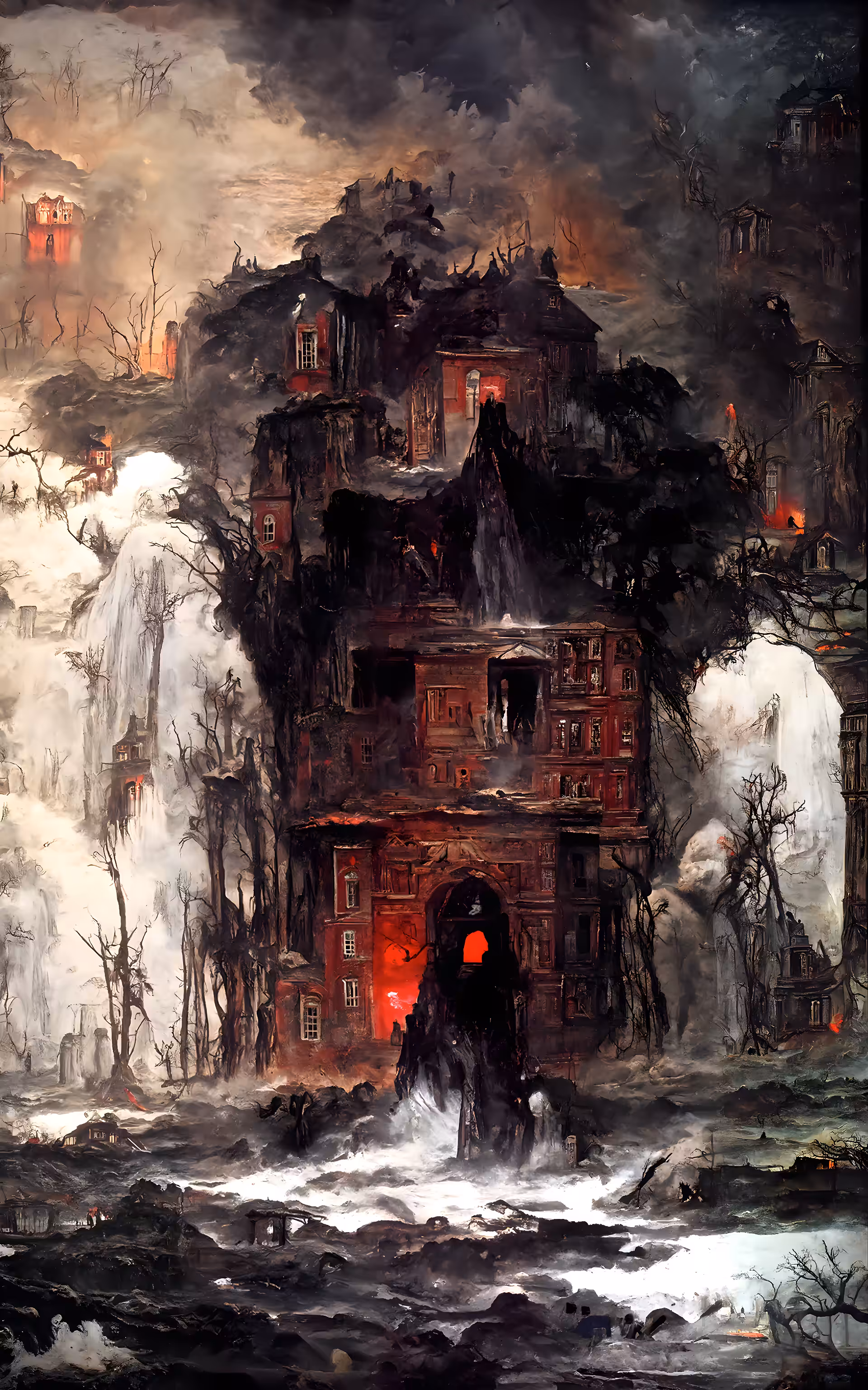 Red Tower Crumbling #1