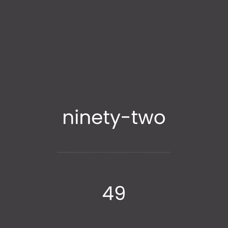 aoon - alphabetical order of numbers #49