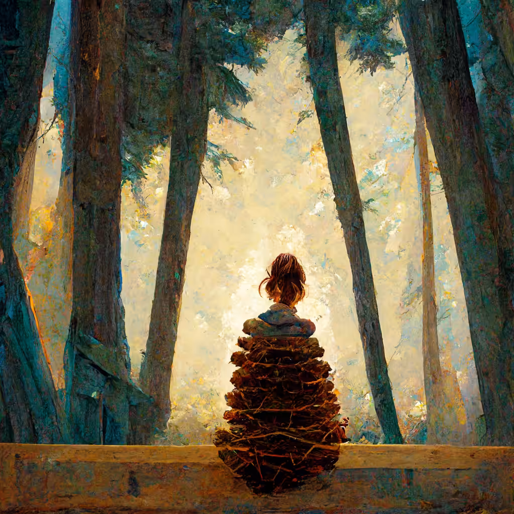 The Pinecone Covering The Girl