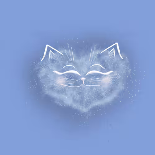 cat cloud heart