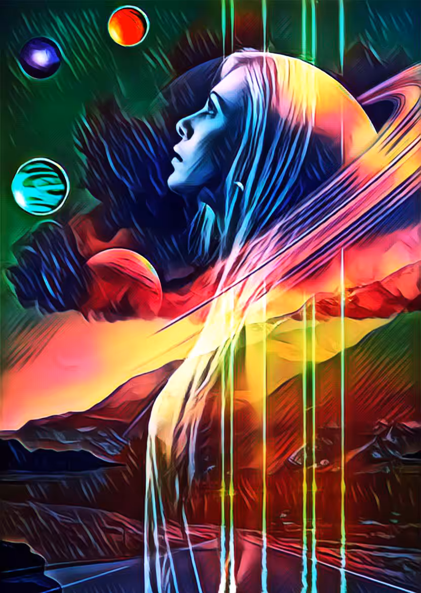 The colorful world of a woman