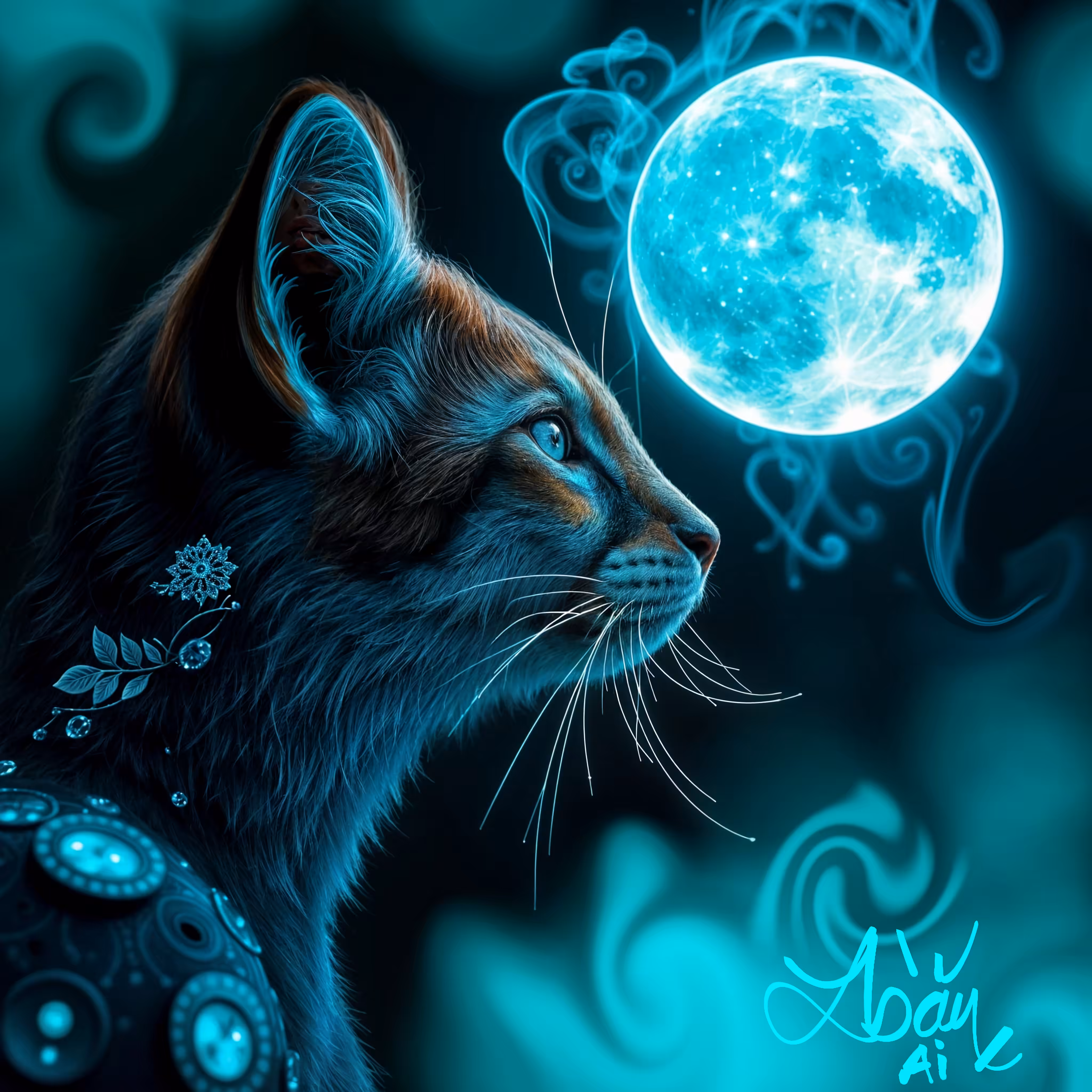 The Cat and the Moon