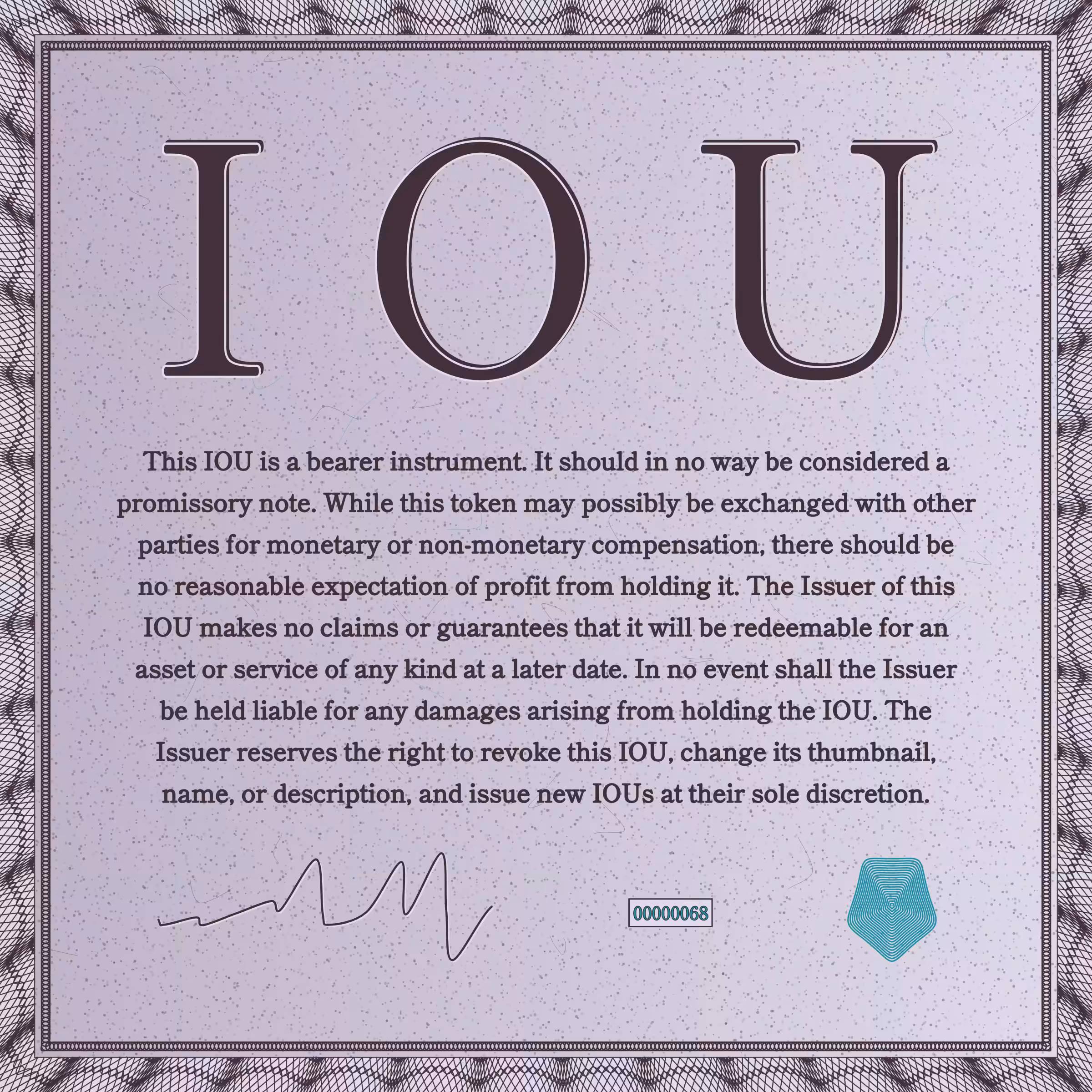 IOU #68