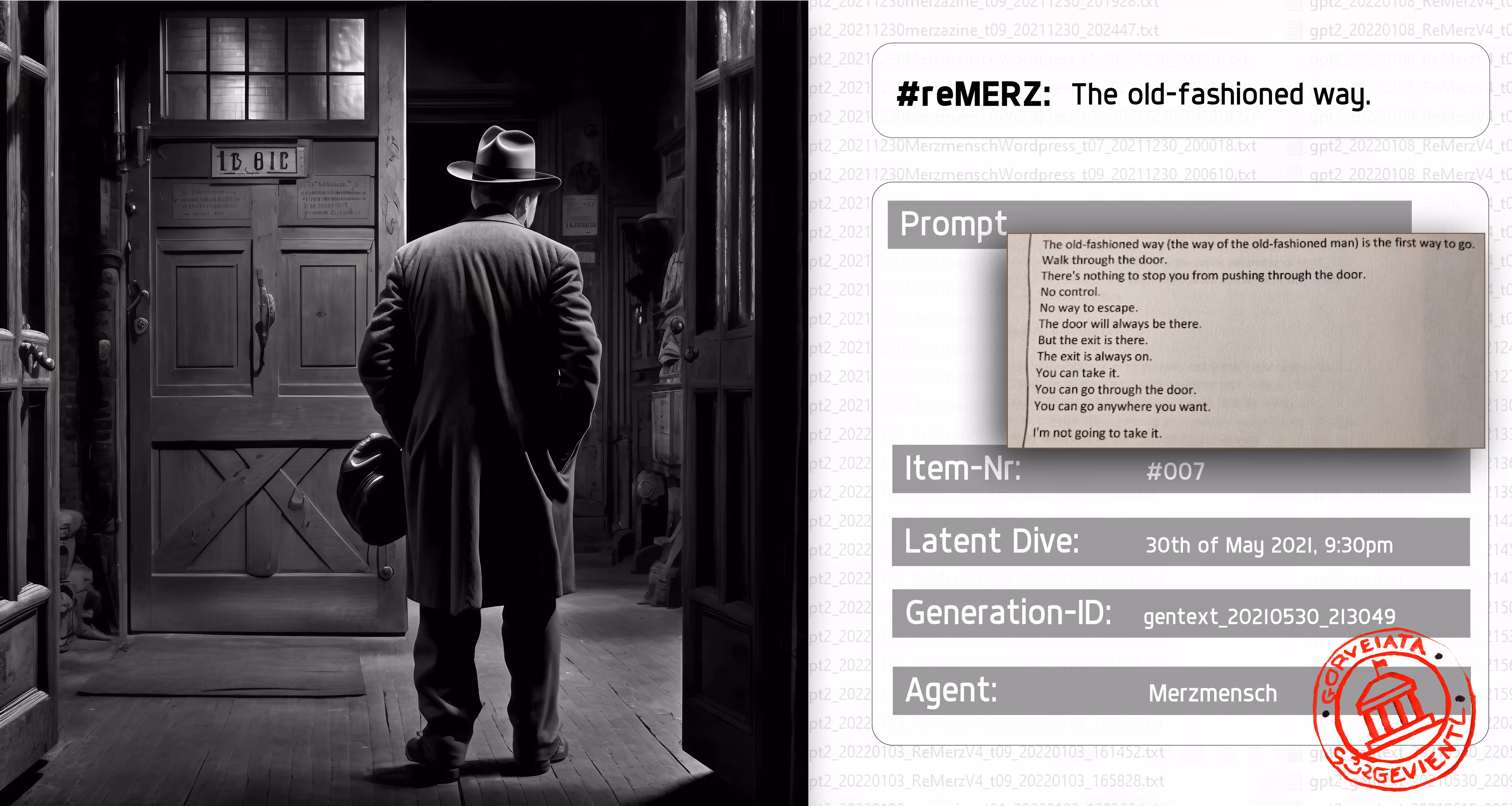 #reMERZ: The old-fashioned way