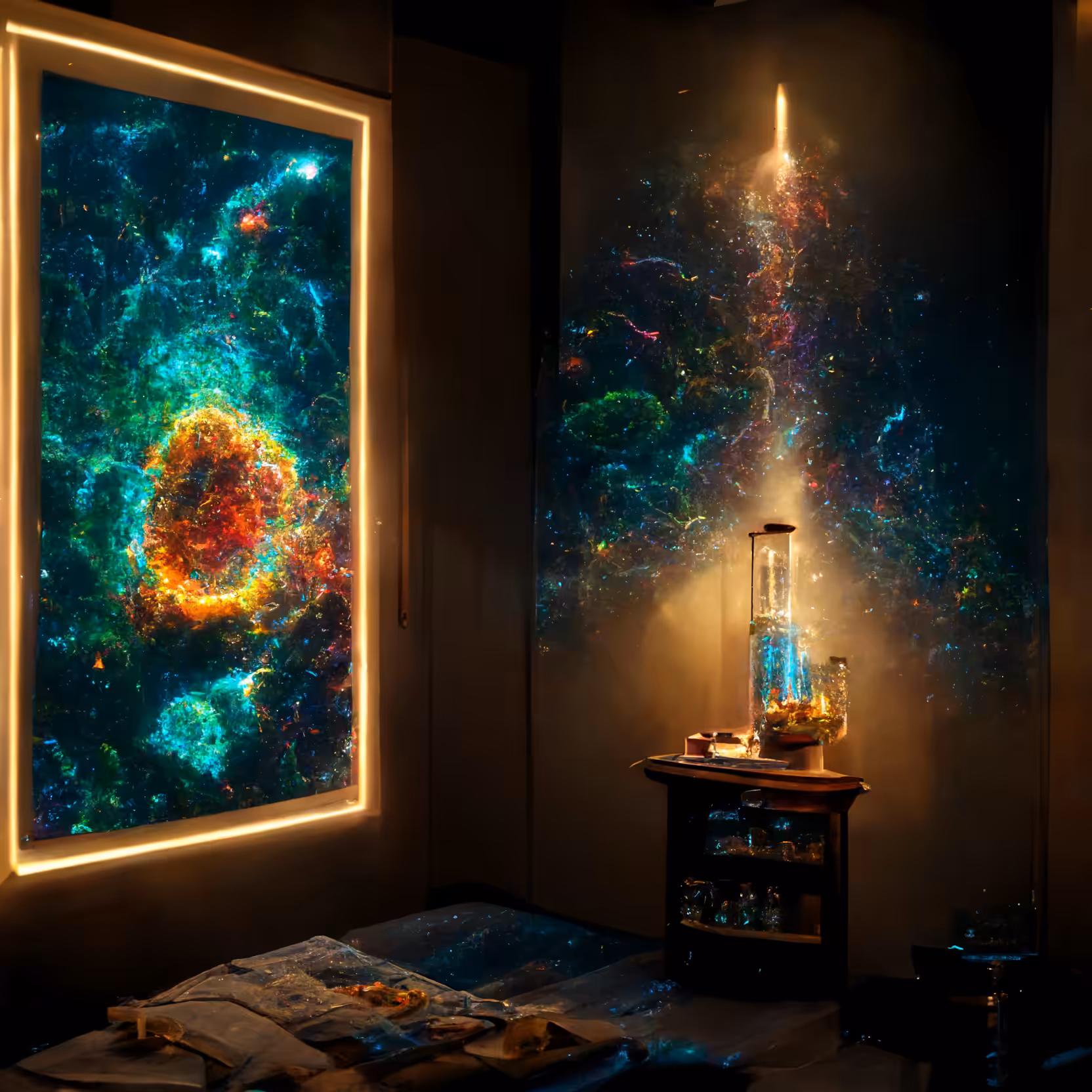 The cosmic scientist's bedroom
