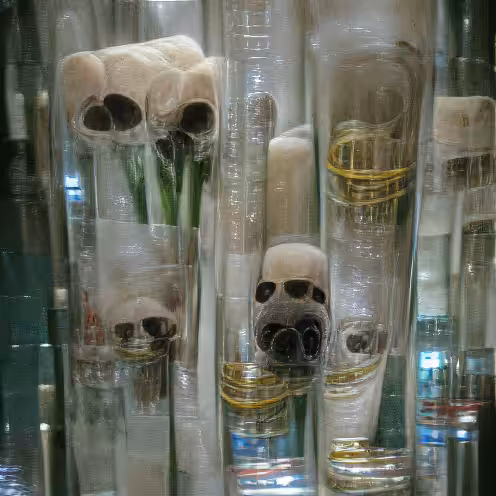 Skull in glass 06
