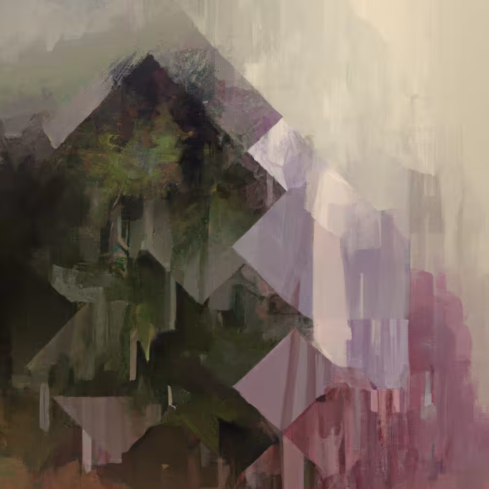 abstract forest geometric digital art 2