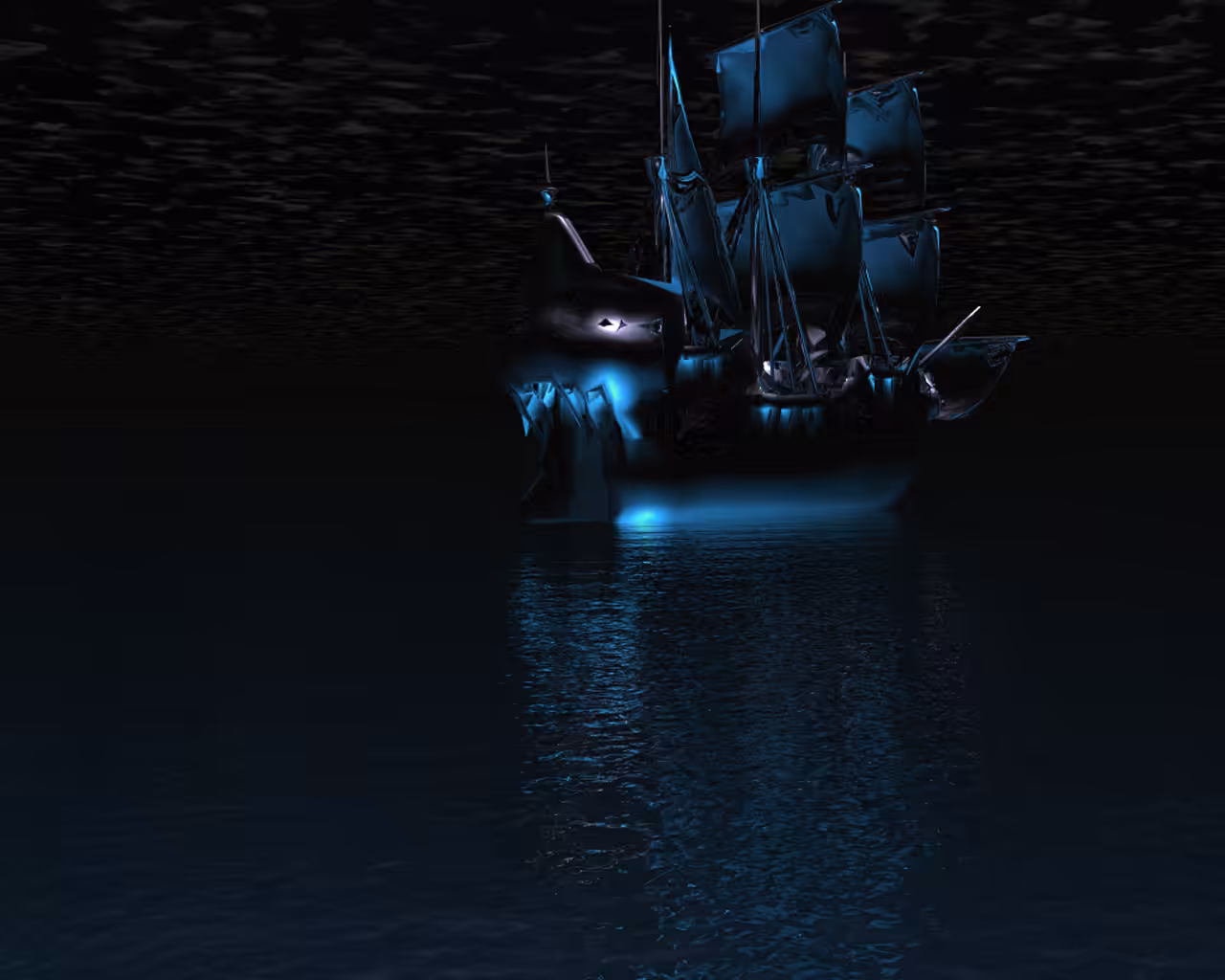 Digital Black Pearl Pirate Ship