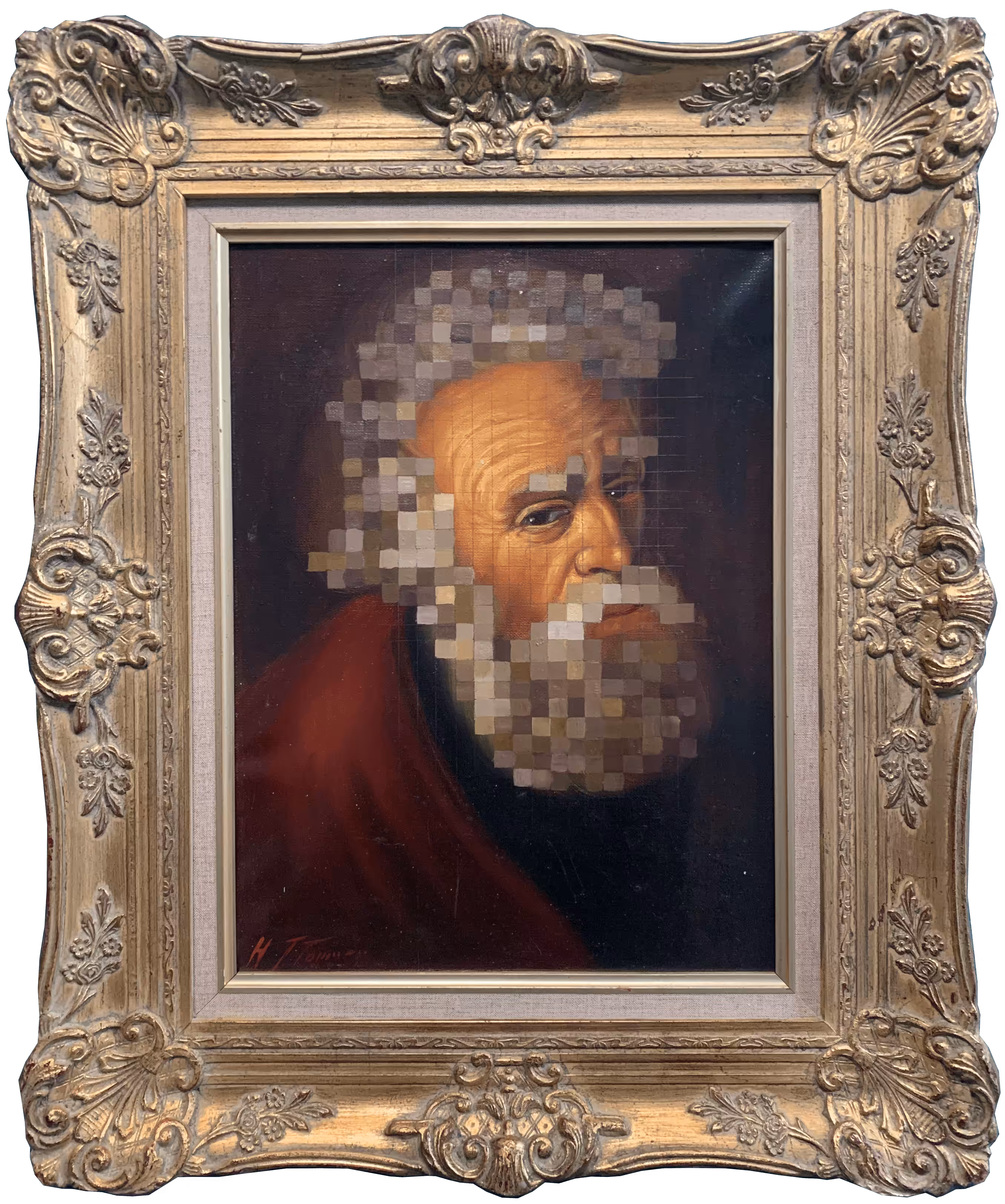 Old Ass Pixelated Bearded Duder