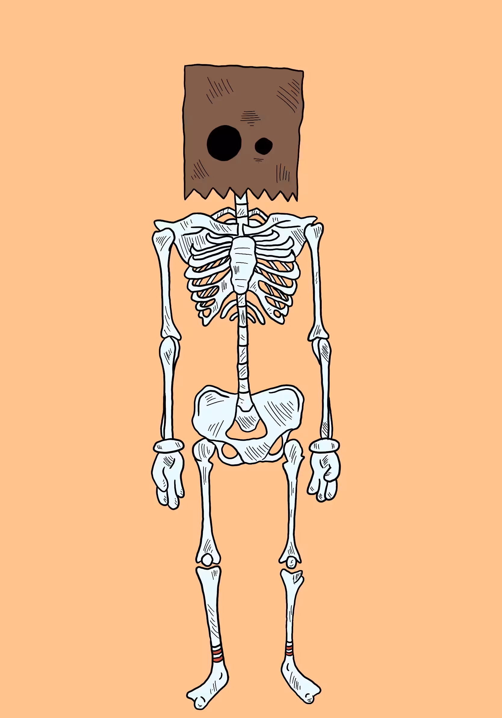 Skeleton baghead