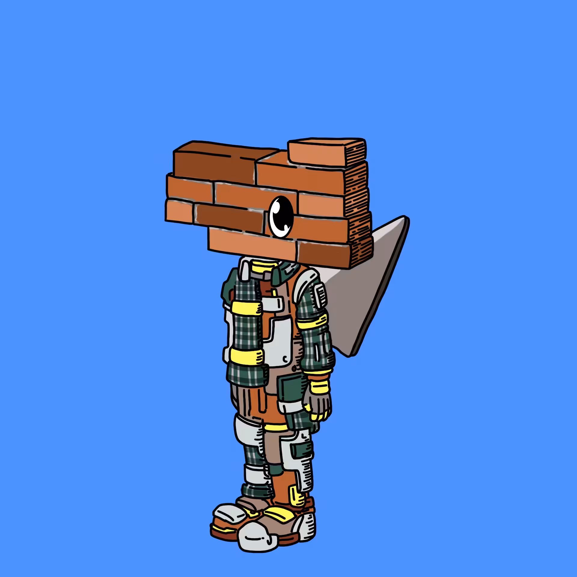 Bricklayer one eyed guy #00111