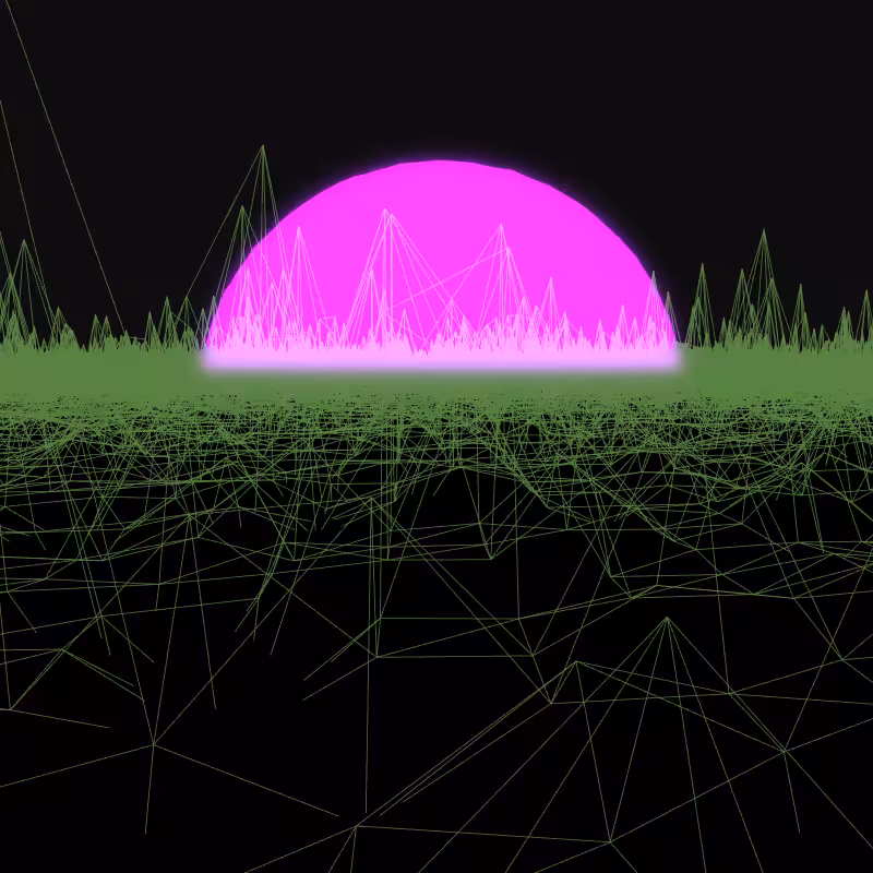 Generative Retrowave Field #142